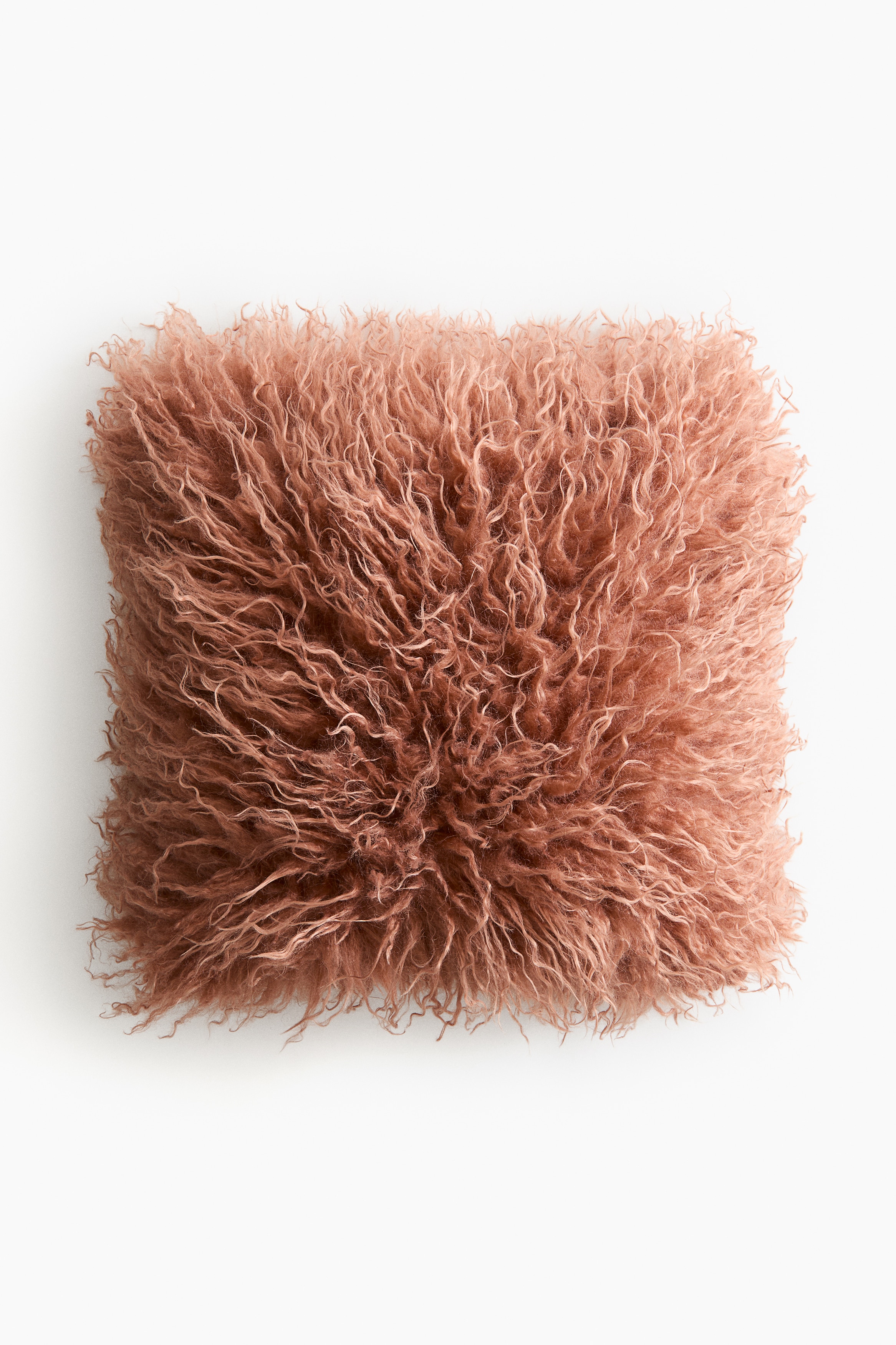 Fluffy cushion cover - Orange/Black/Burgundy