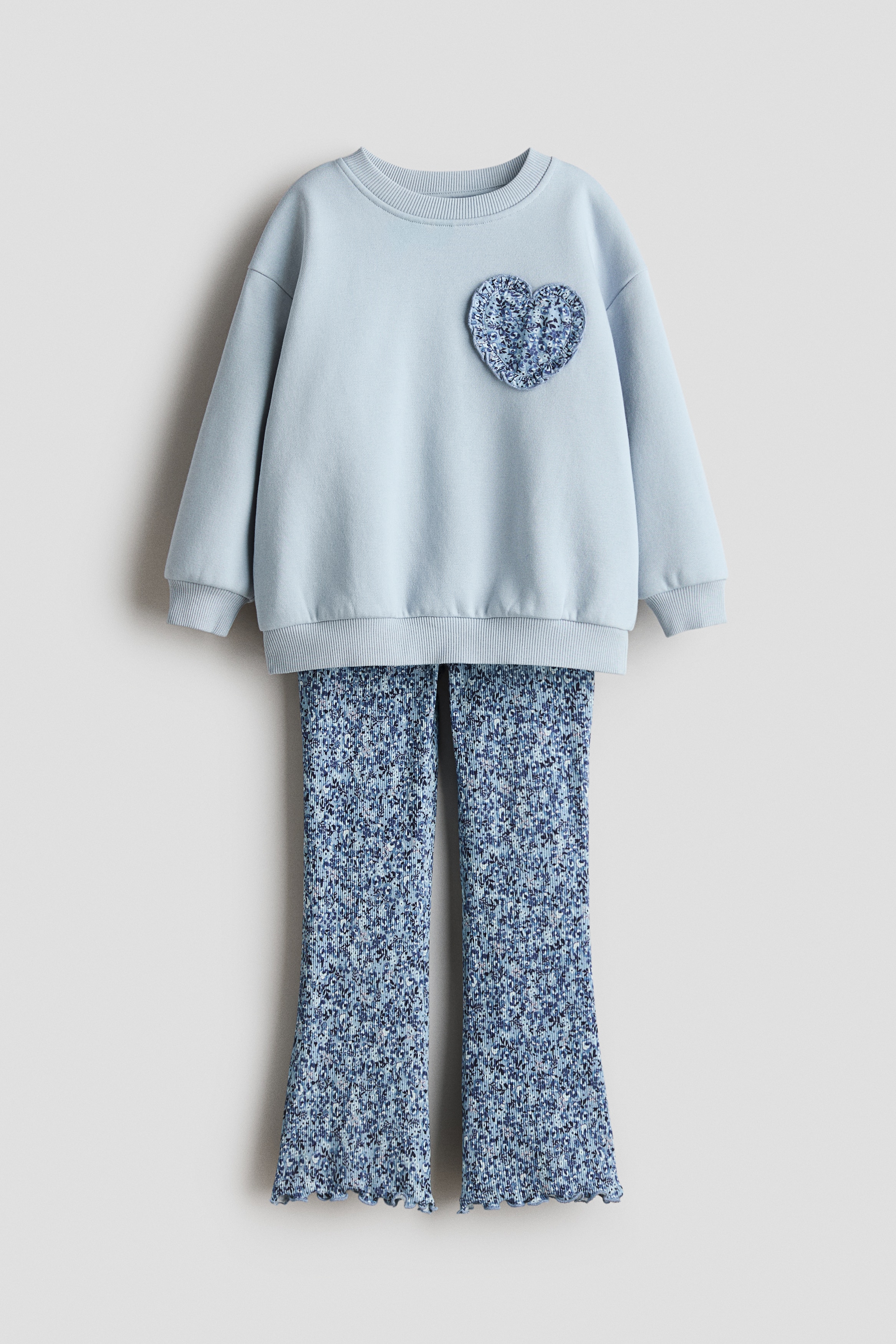 H & M - スウェットシャツ&レギンス 2アイテムセット - ブルー H & M - スウェットシャツ&レギンス 2アイテムセット - ブルー