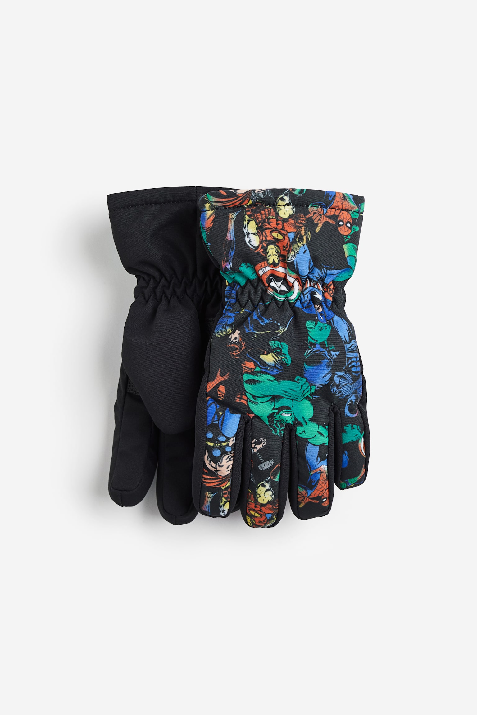 Water Repellent Padded Gloves - Black/The Avengers/Blue/Sonic the Hedgehog - 1