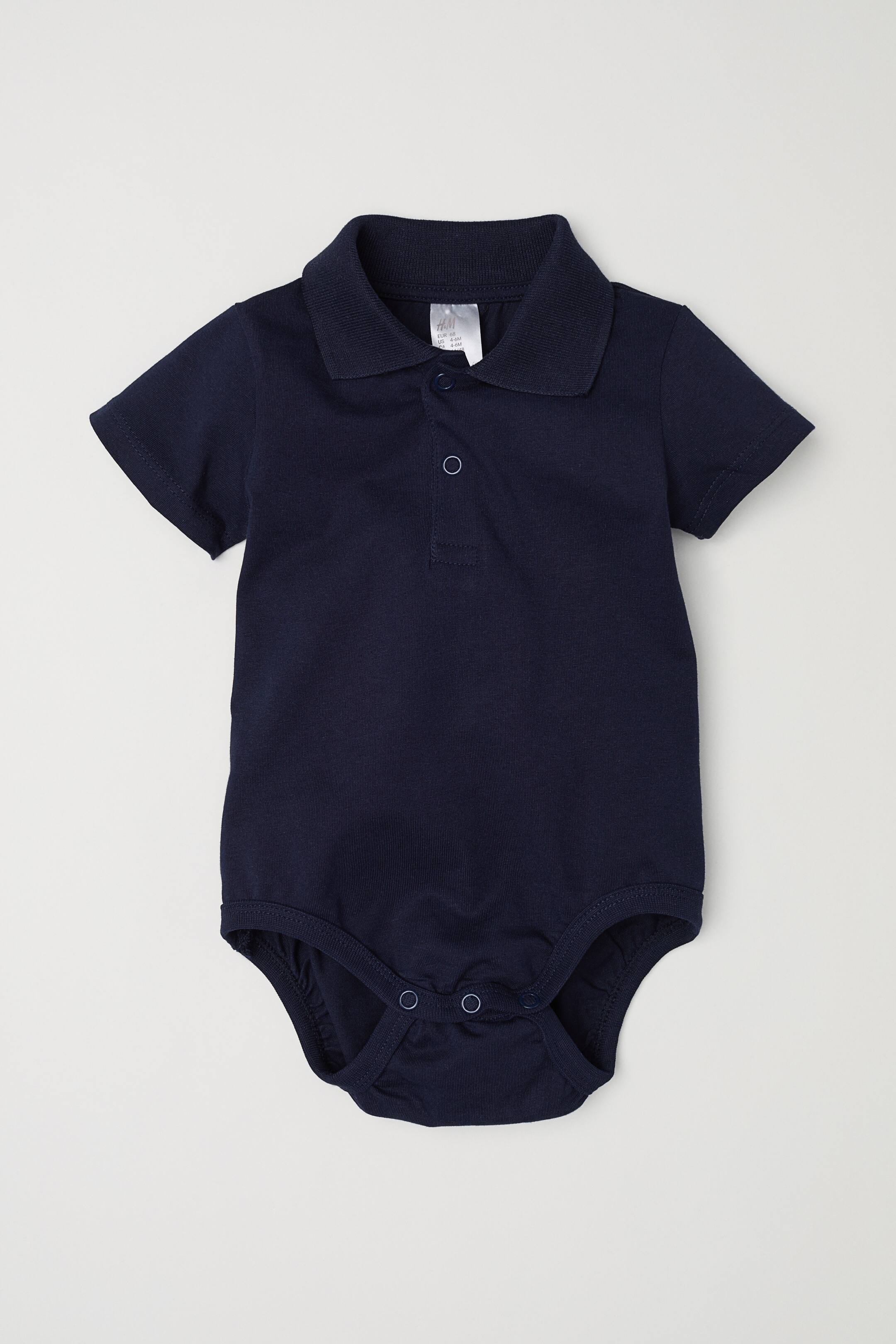 Grotere afbeelding bekijken: Poloromper - Donkerblauw - KINDEREN | H&M NL 1