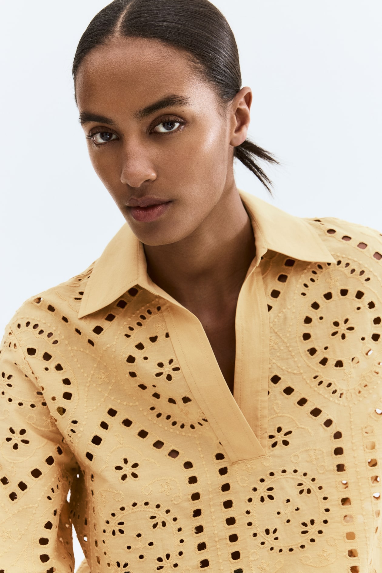 Eyelet-Embroidered Cotton Shirt - image 4