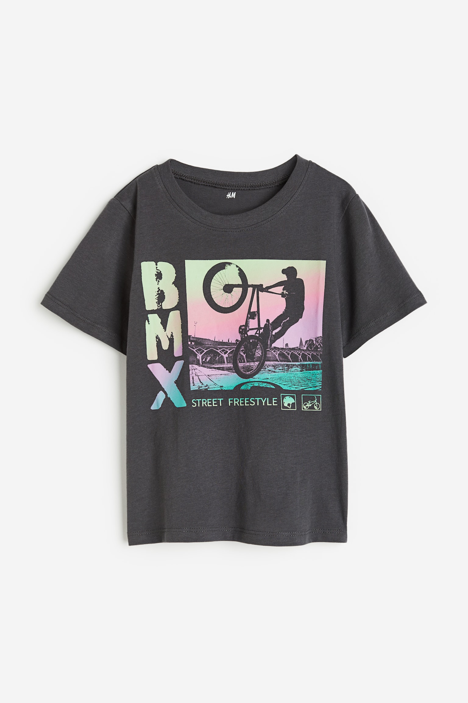 Cotton Tee - Dark grey/BMX/Light green/Crocodile - 1