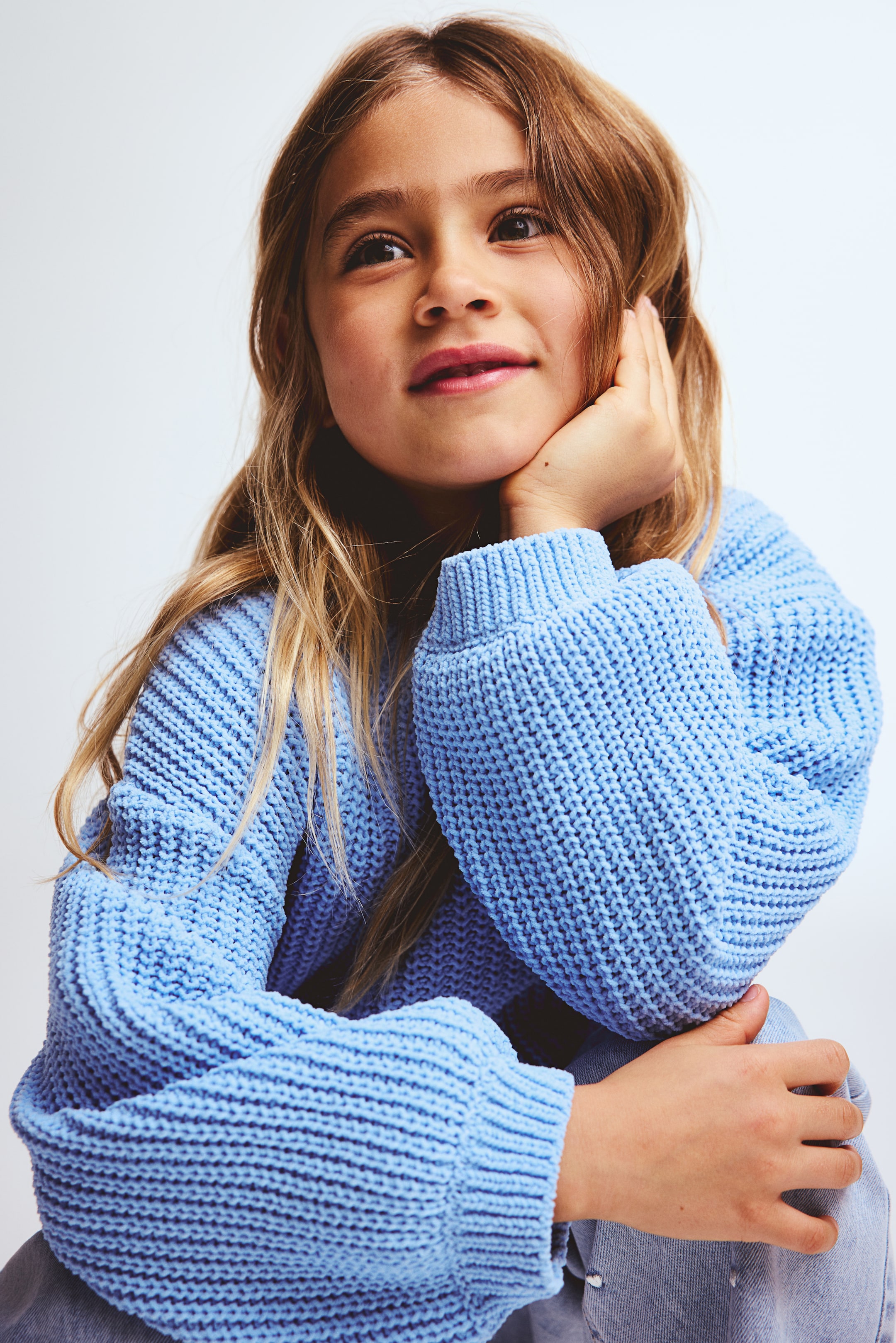 View larger image: Chenille-knit jumper - Light blue - Kids | H&M IE 4