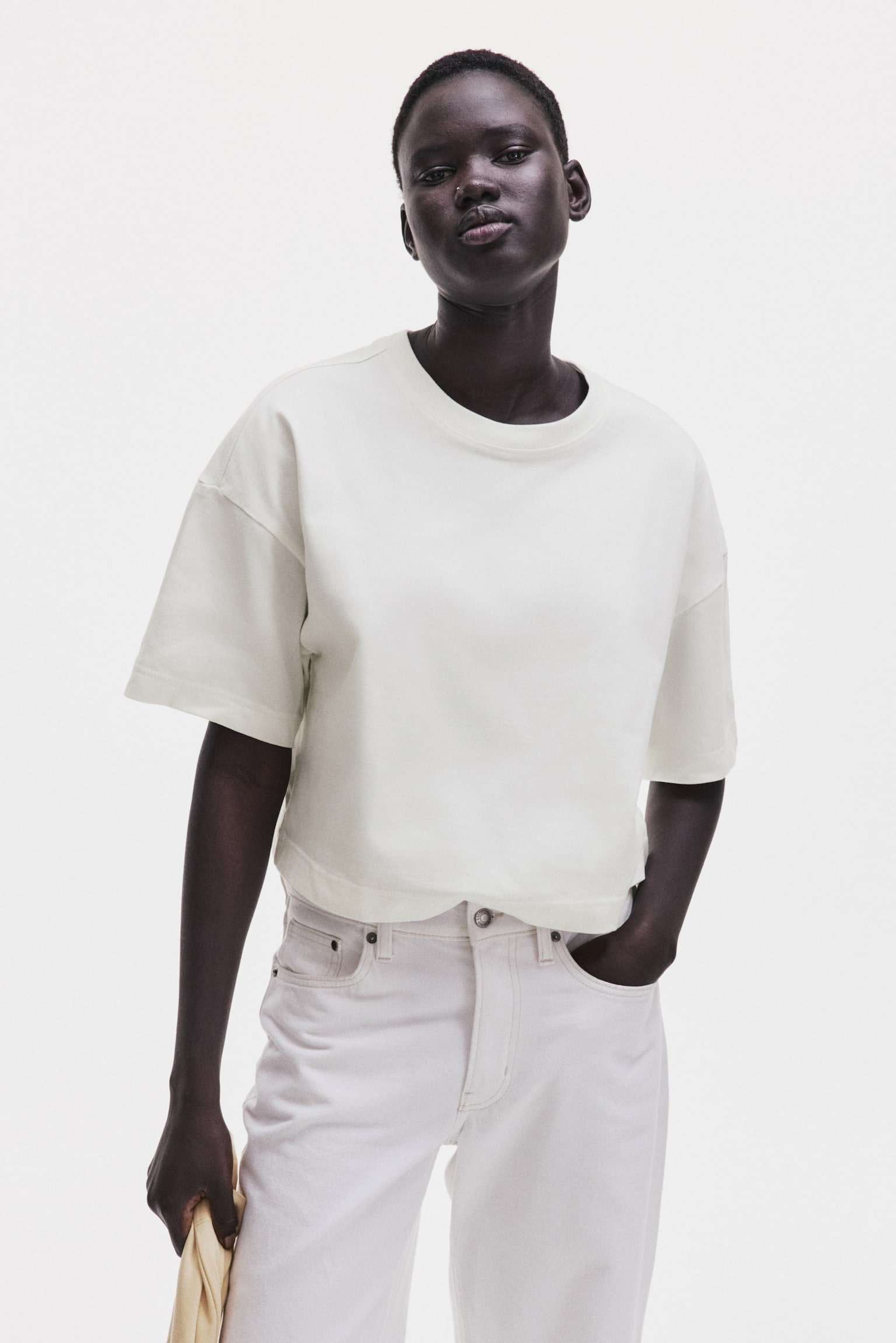 Playera cuadrada - Blanco/Turquesa claro/Amarillo/Rosa - 3