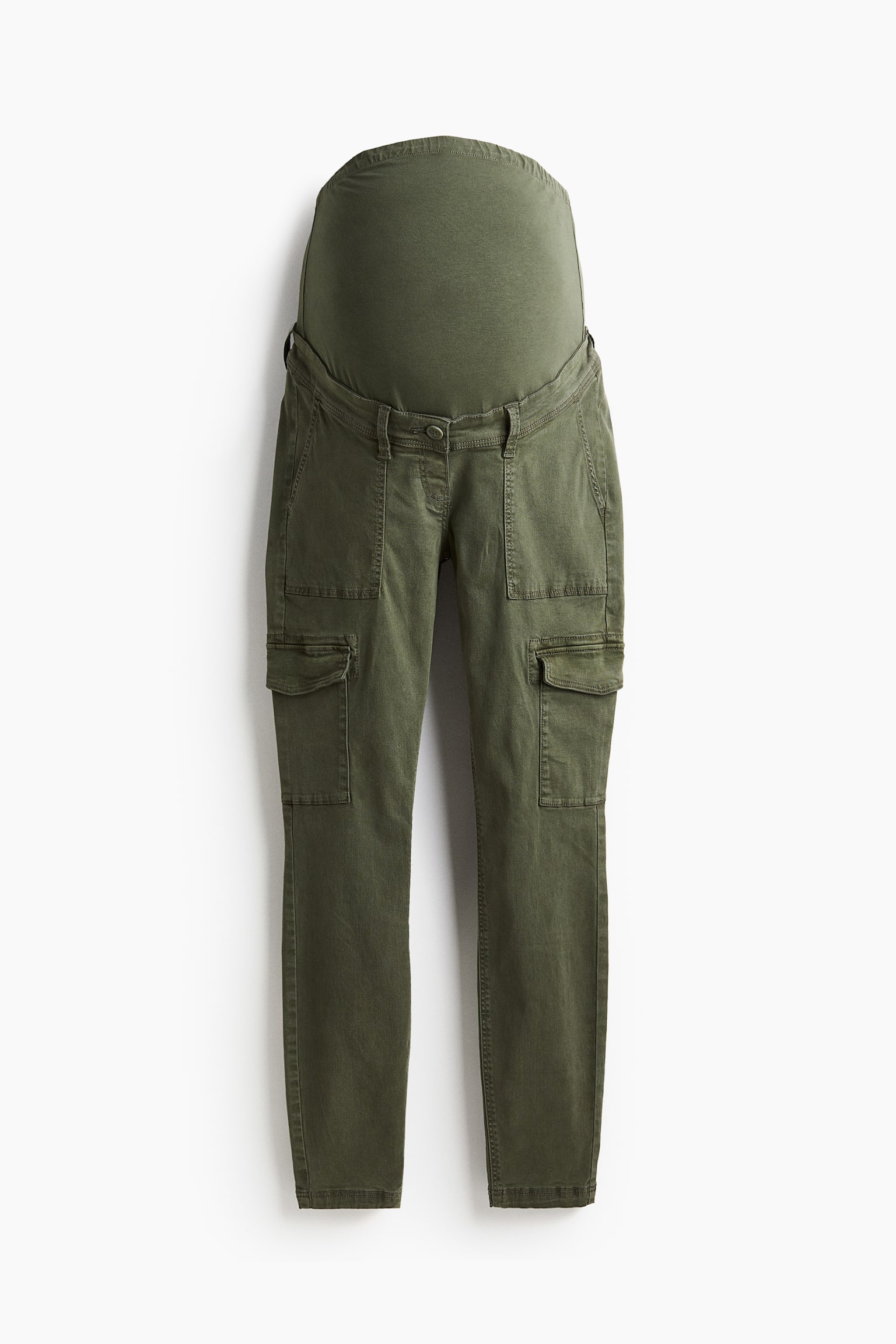 MAMA Slim cargo trousers - Khaki green/Black - 2