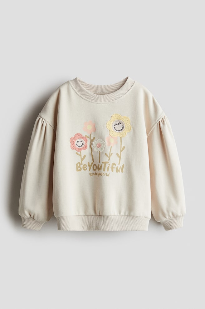 Sweat avec motif - Beige clair/SmileyWorld®/Crème/Lilo et Stitch/Blanc/Minnie/Crème/SmileyWorld® - 1
