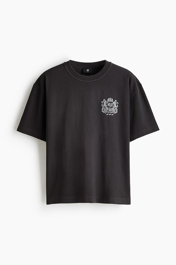 Мужские футболки H&M Loose-Fit Printed T-Shirt