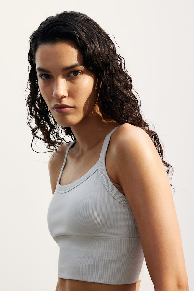 Light Support Sports Bra in DryMove™ - Light beige - Ladies | H&M US