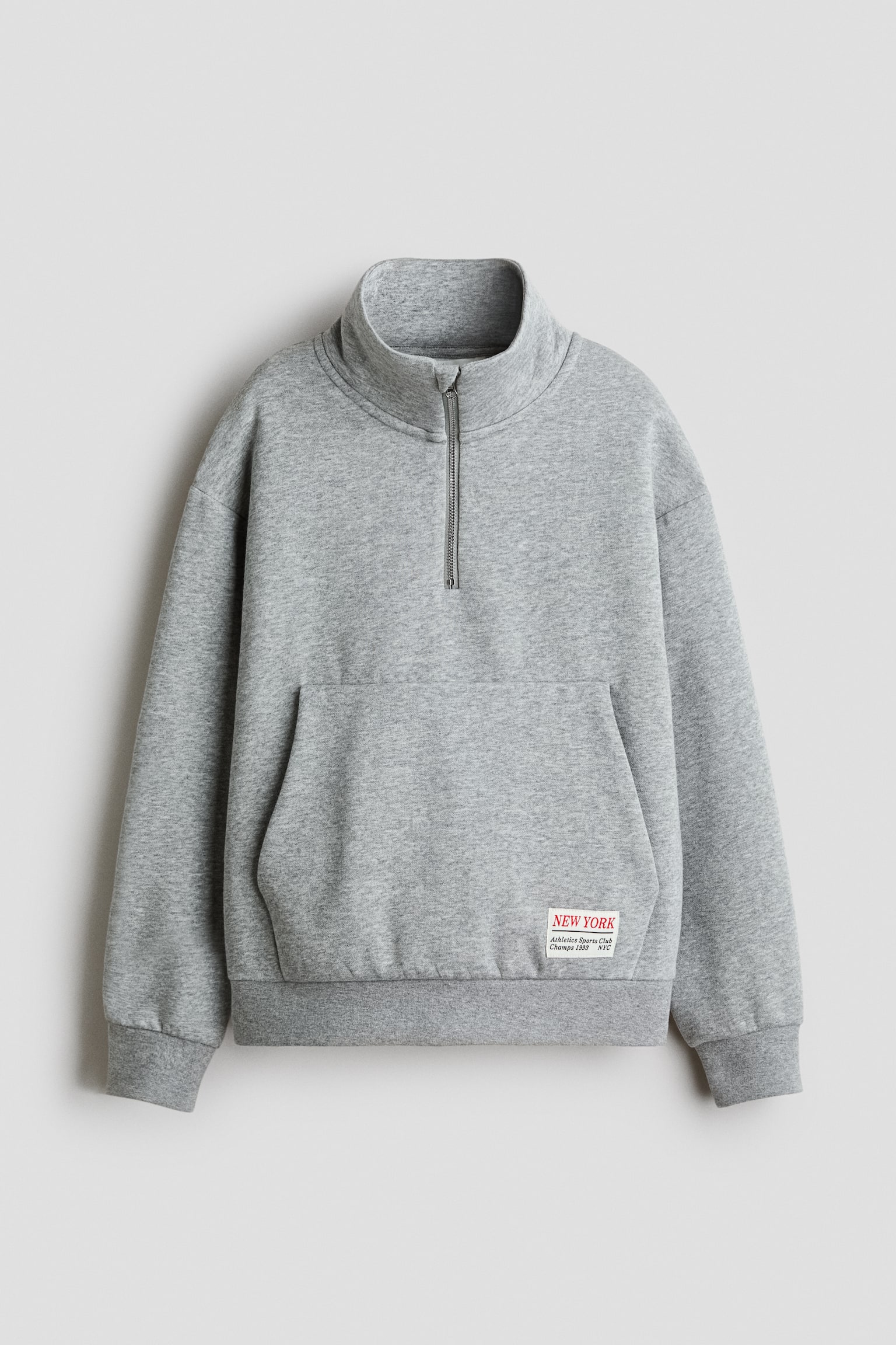 Ziptop-sweater - Lichtgrijs gemêleerd/Roomwit/Donkergrijs gemêleerd - 1