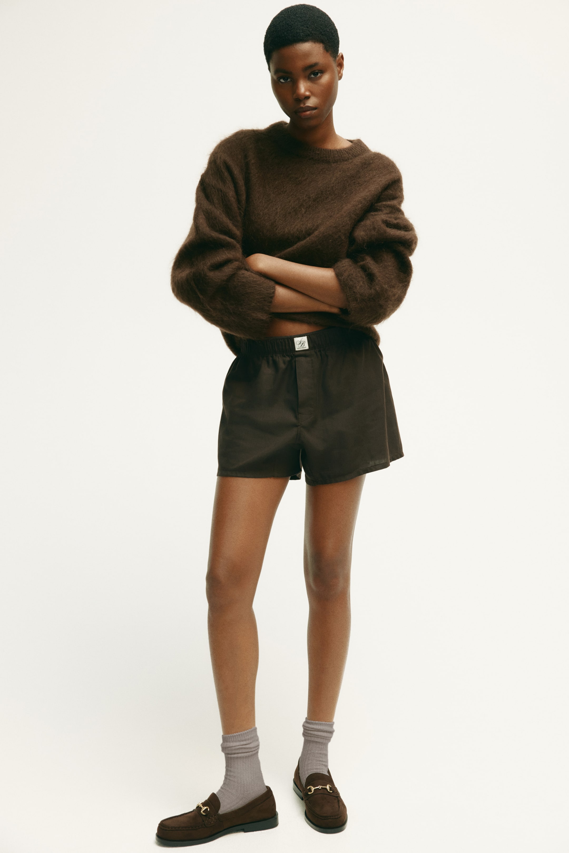 Zobacz większy obraz: Skarpety 3-pak - Ciemnobrązowy/Kremowy - ONA | H&M PL 2