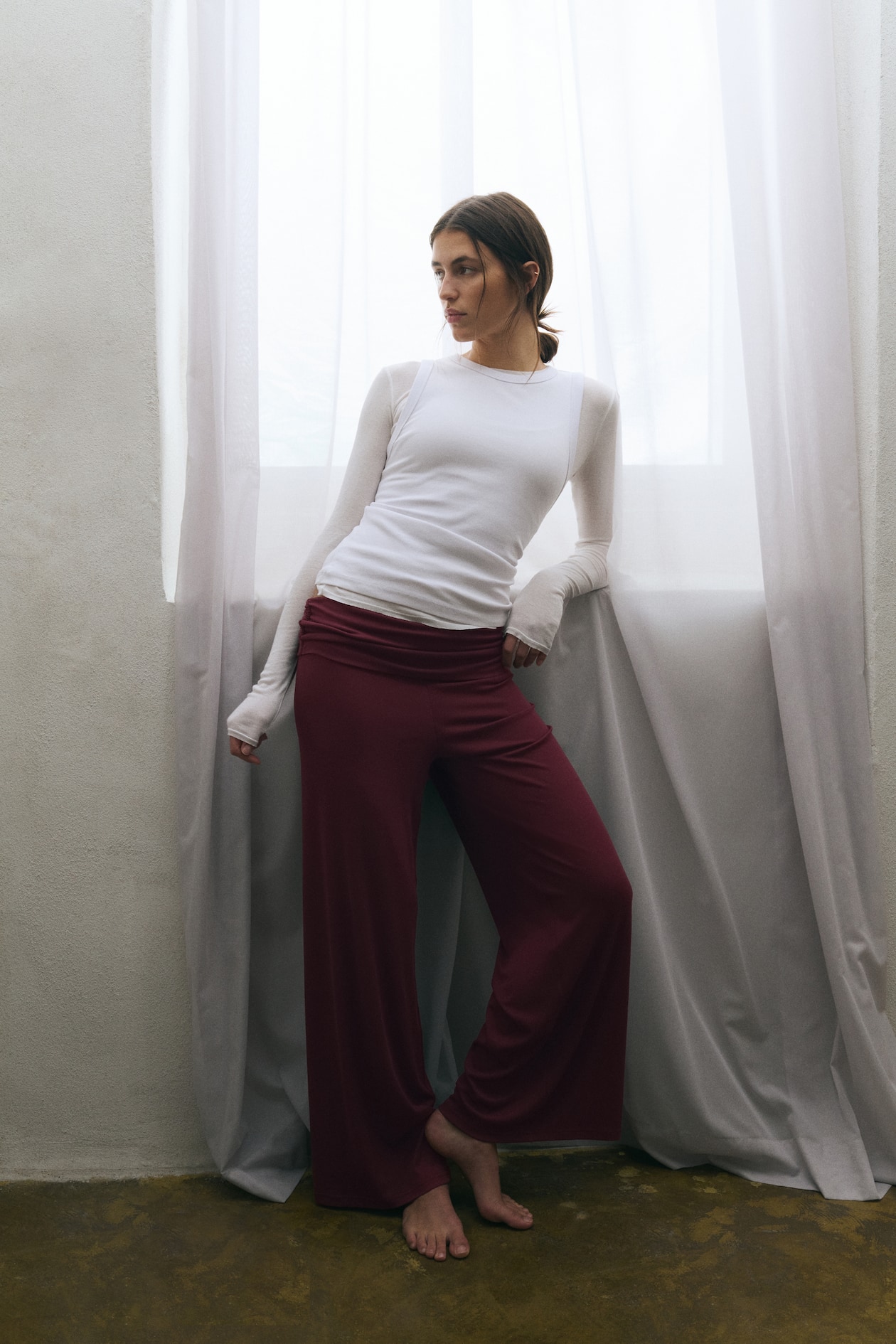 Foldover-Waist Sports Leggings