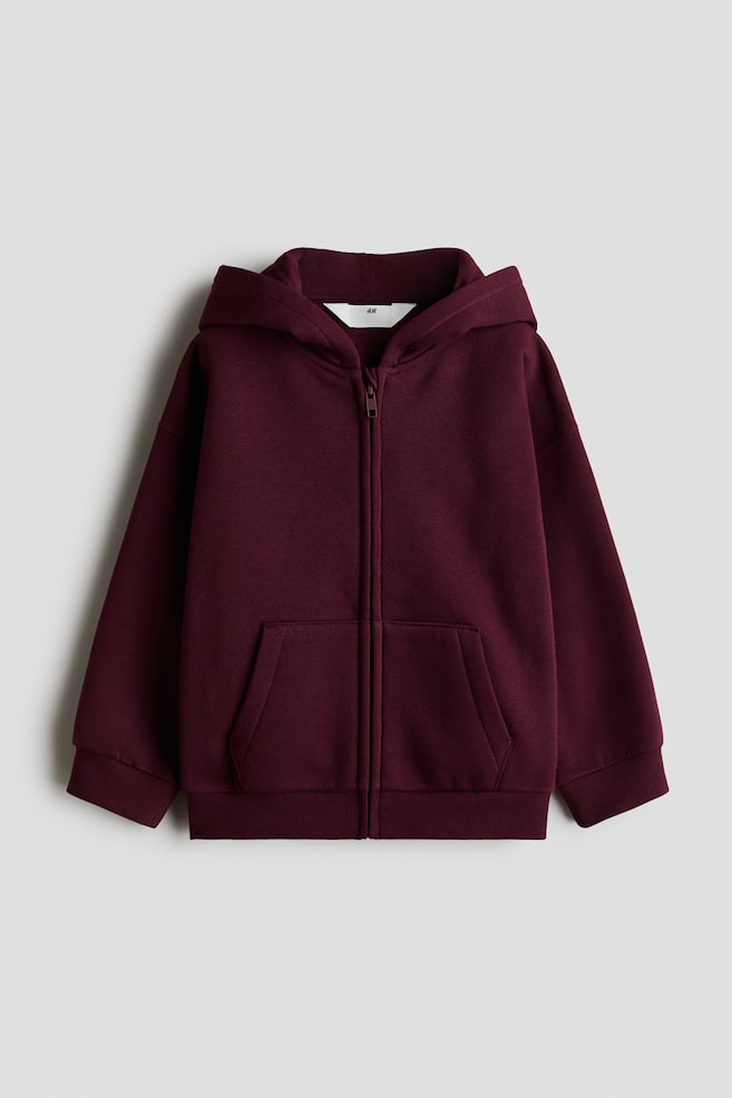 Brushed-Inside Hooded Jacket - Dark red/Khaki green/Black/Light gray melange/Light blue/Beige/Navy blue/Dusty blue - 1