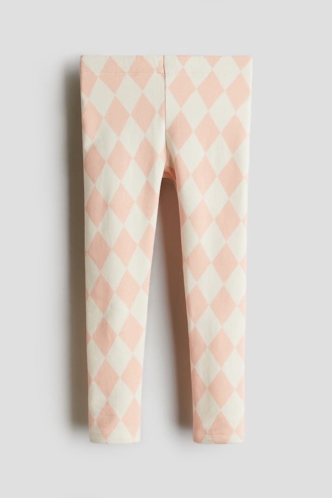 Leggings - Pfirsich/Harlekinmuster/Schwarz/Einhörner/Schwarz/Herzen/Schwarz/Rosa/Herzen/Cremefarben/Schleifen/Rosa/Einhörner/Rosa/Herzen/Blau/Schwarz/Leopardenmuster/Braun/Leopardenprint/Mattlila/Herzen/Cremefarben/Teddybären - 1
