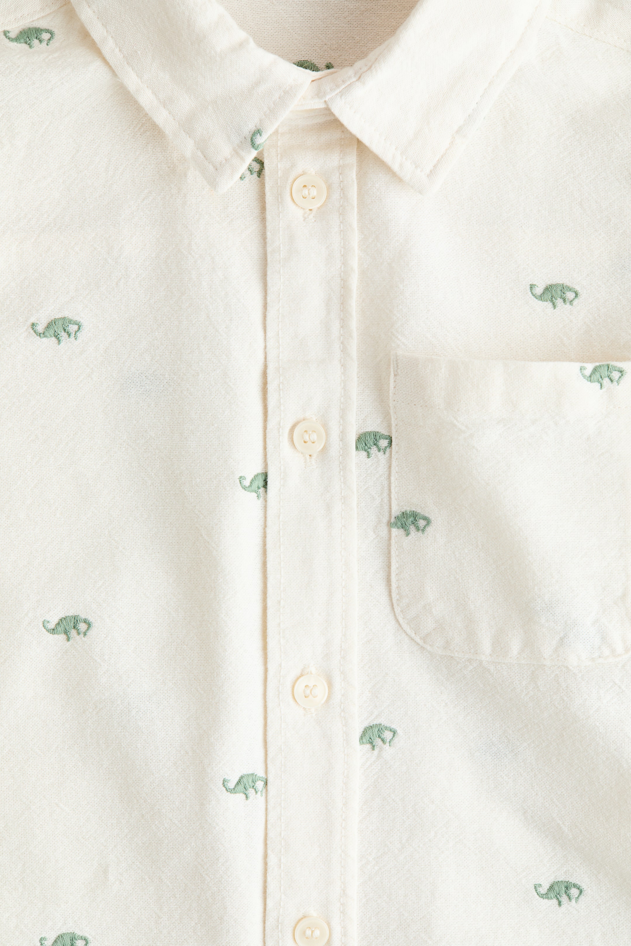 Детские рубашки H&M Embroidered Oxford Shirt — фото 2