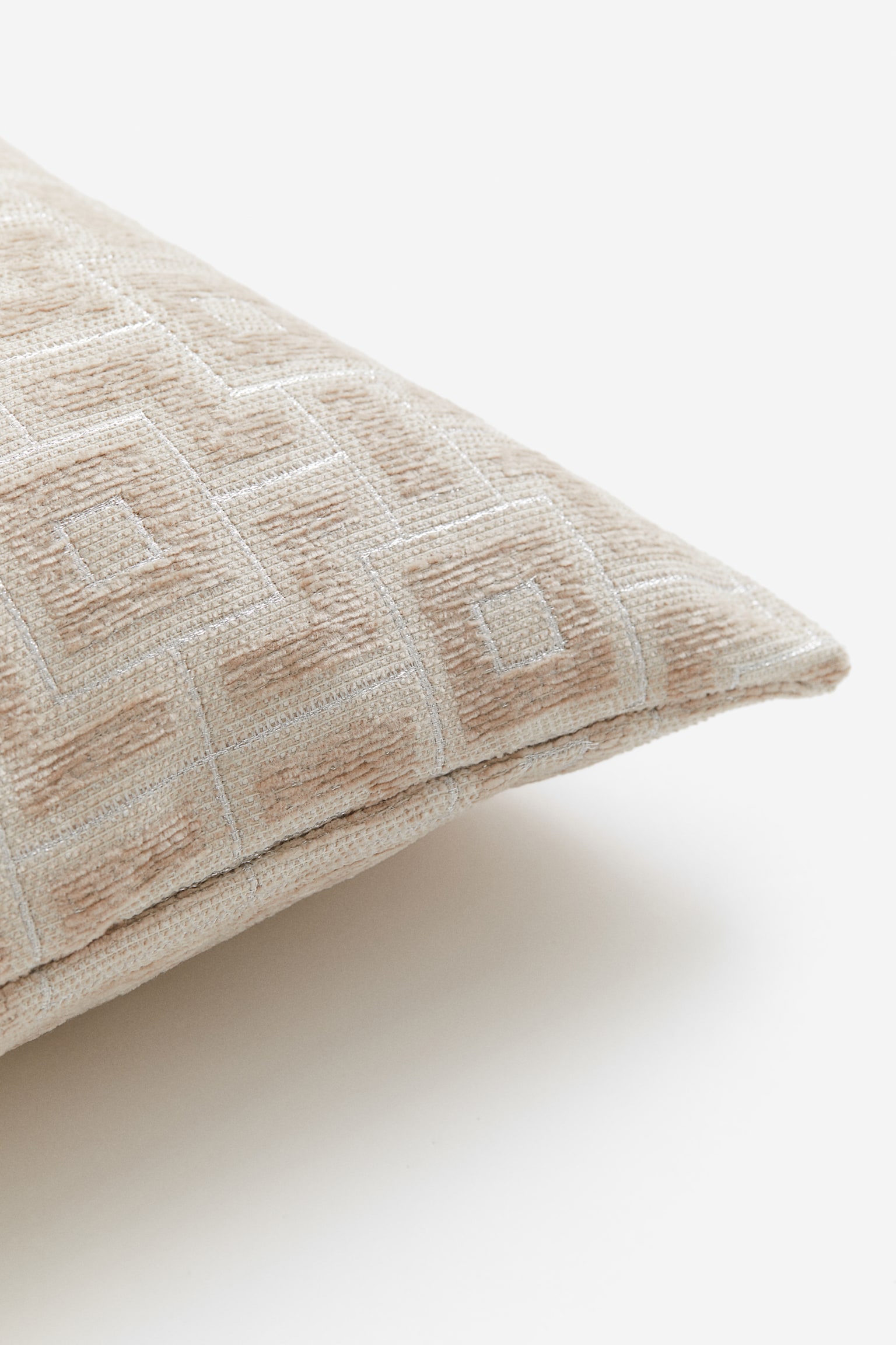 Jacquard-weave cushion cover - Light beige/Patterned - 2