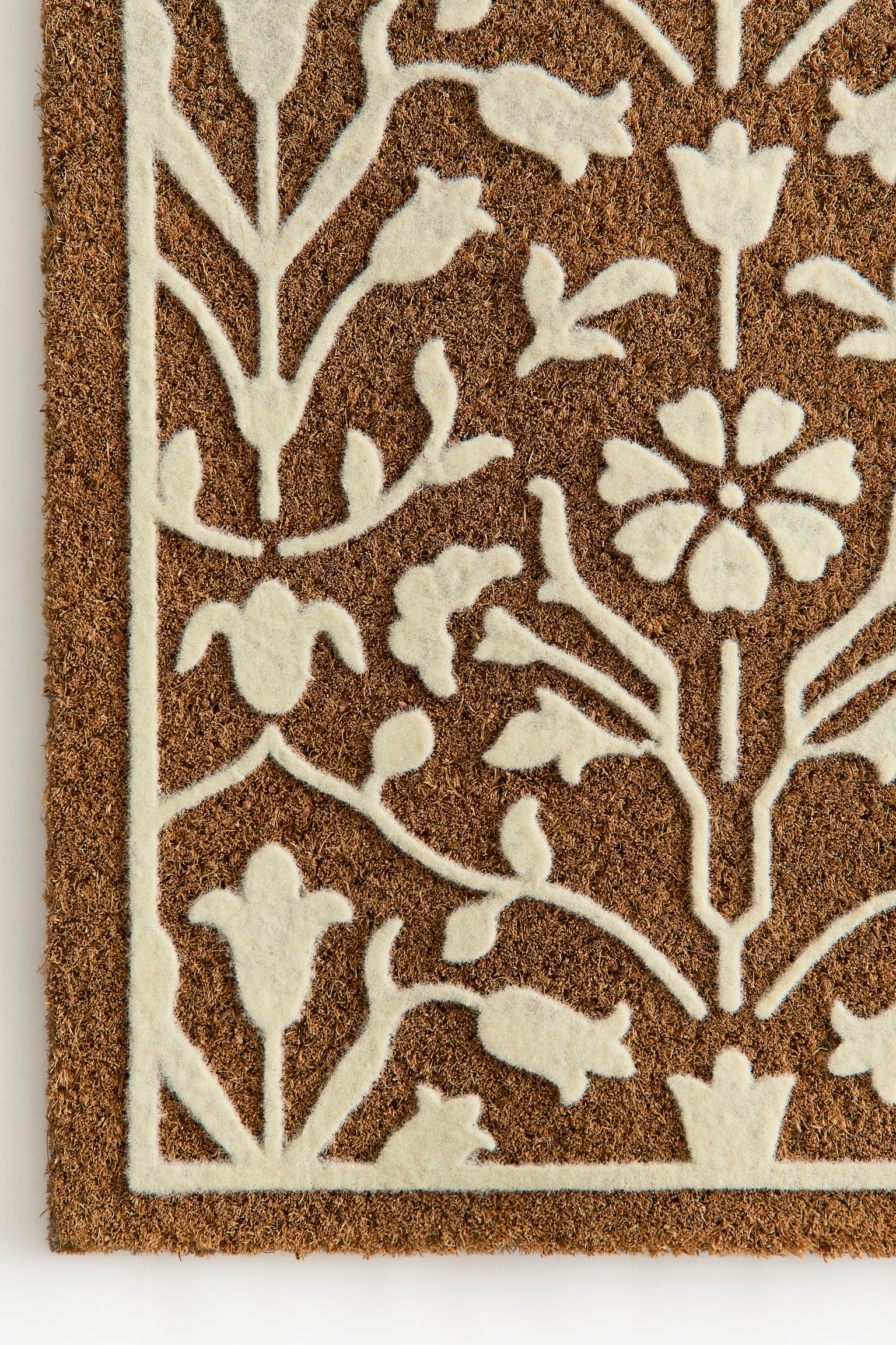 Flock-print coir doormat - Brown/Patterned - 3