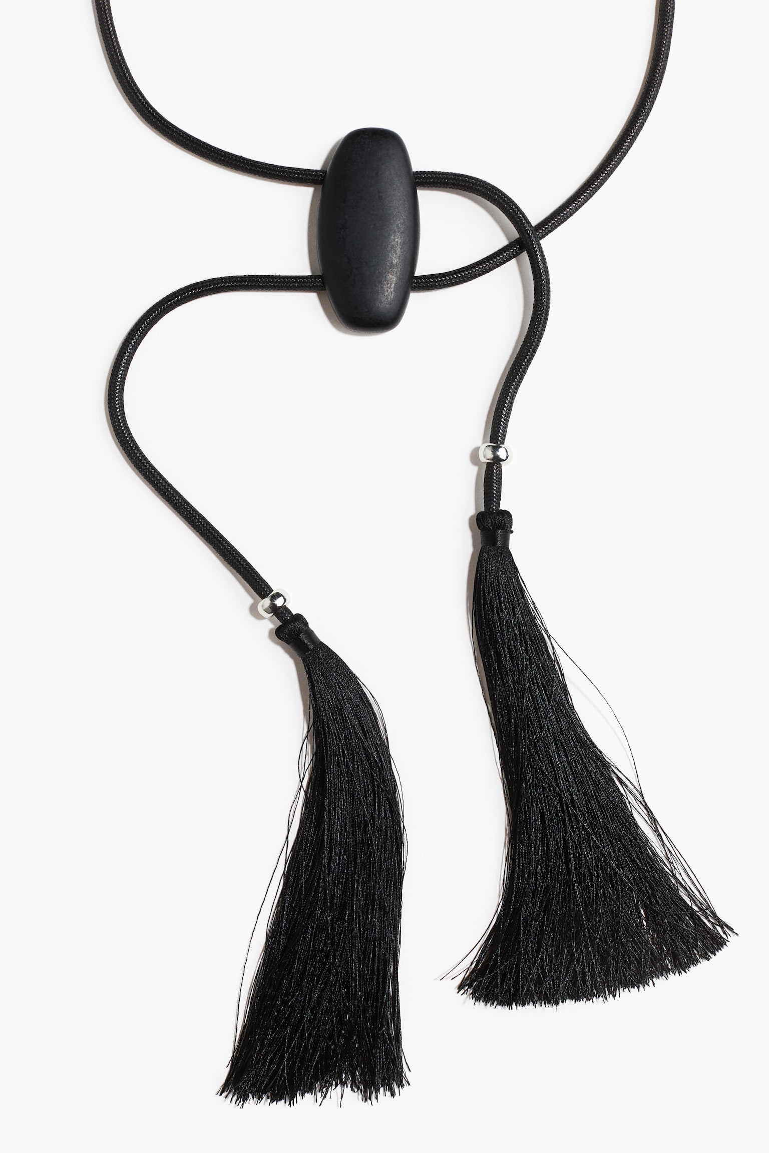 Tasselled cord belt - Black - 4