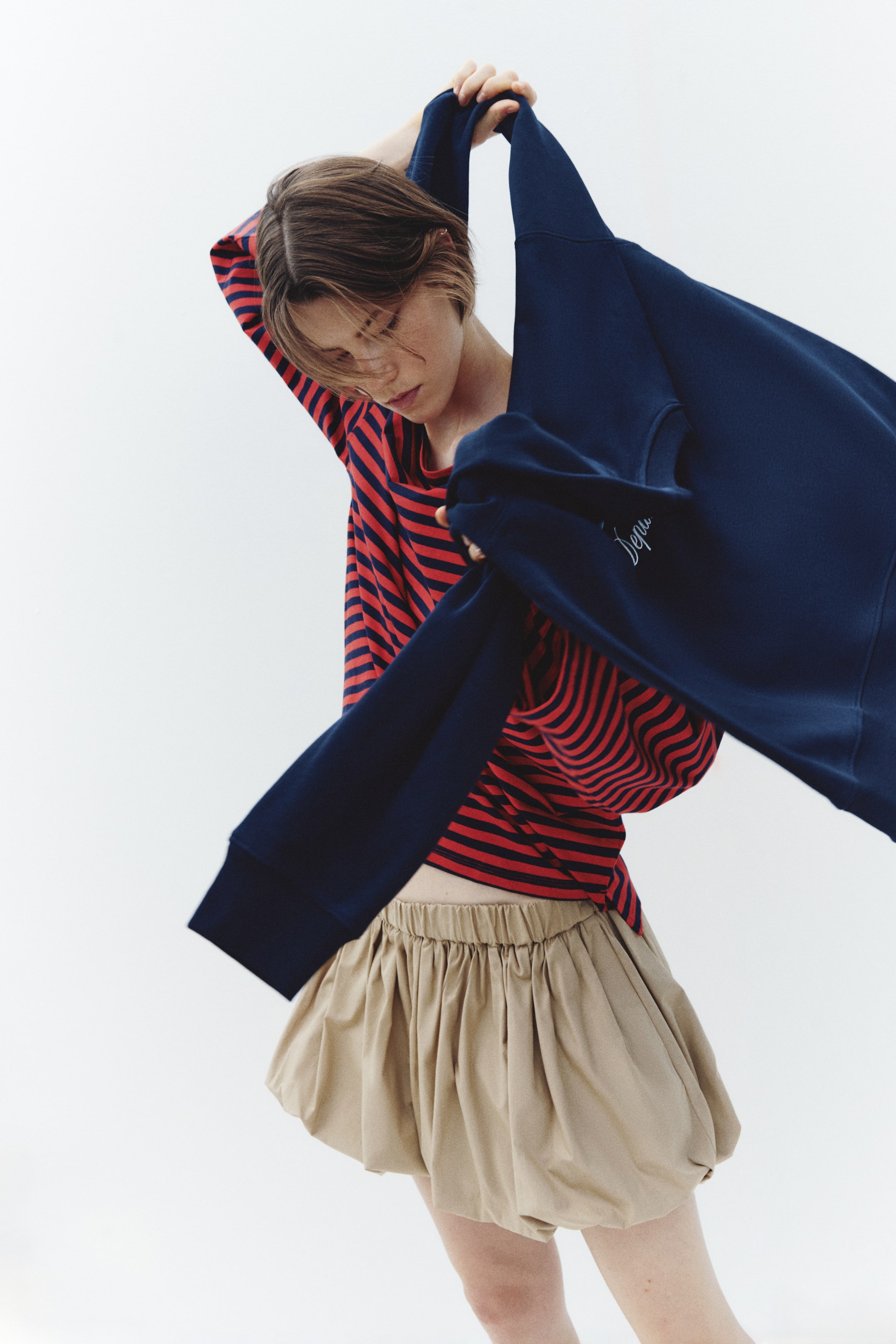 Long-Sleeved Boat-Neck Top