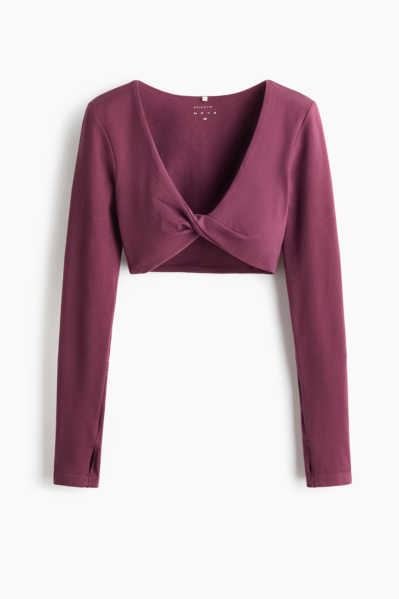 Sports twist top with DryMove™ - Light burgundy/Light grey marl/Beige