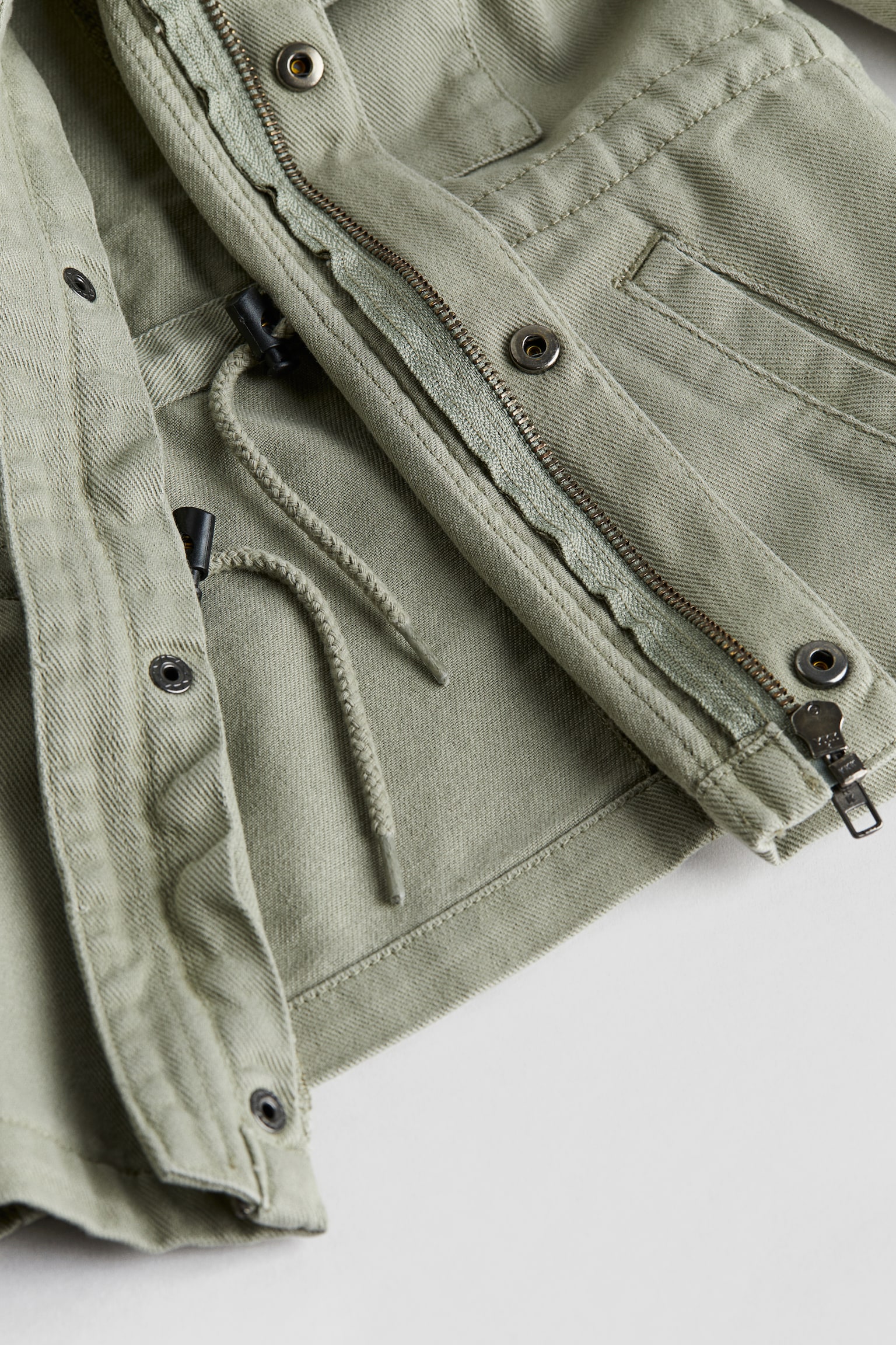 Cotton Twill Utility Jacket - Khaki green - 3