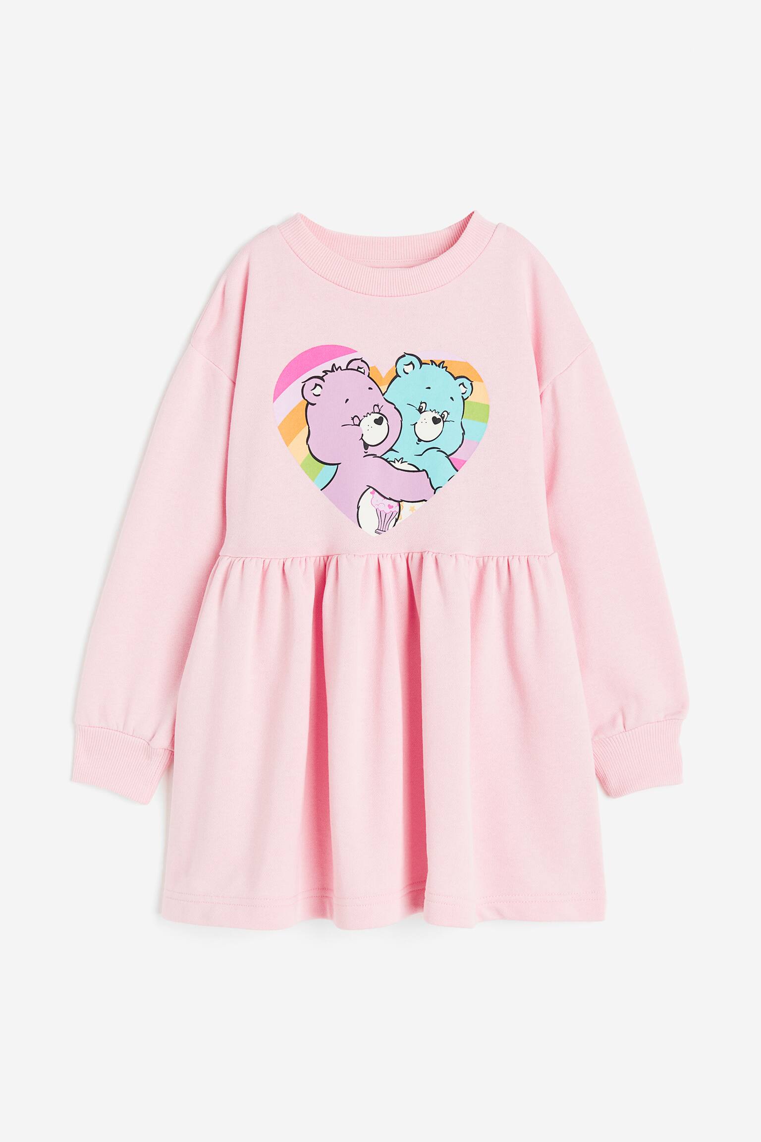 Print Sweater Dress - Light pink/Care Bears/White/Minnie Mouse - 1