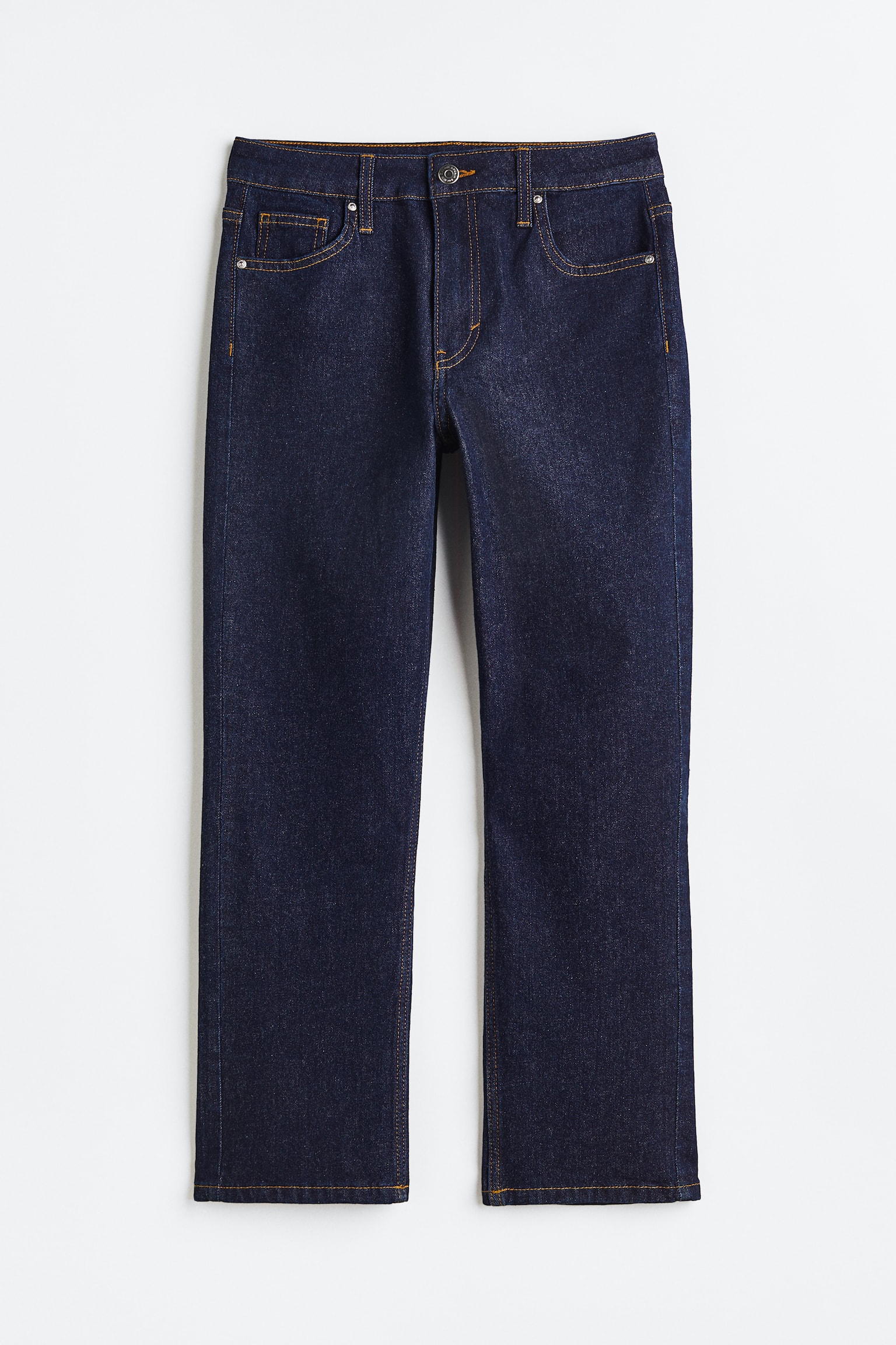Straight High Ankle Jeans - Dark denim blue - 1