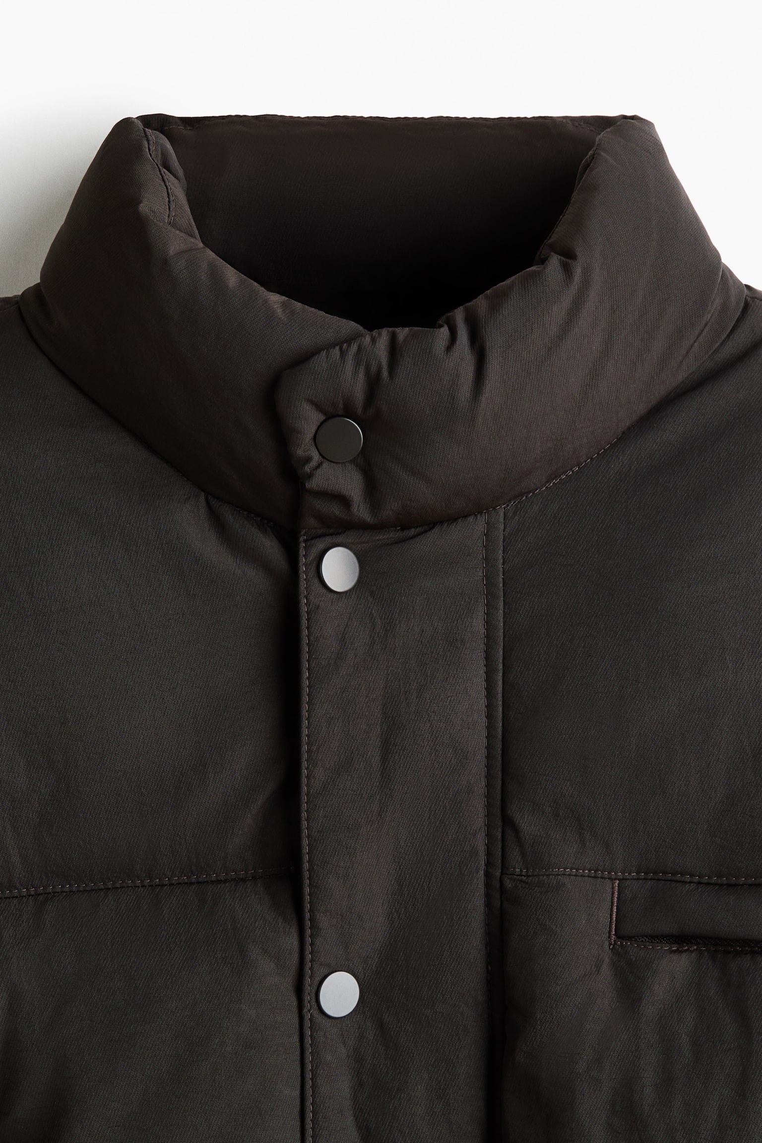 ナイロンパファージャケット - ダークブラウン/カーキグリーン - 3