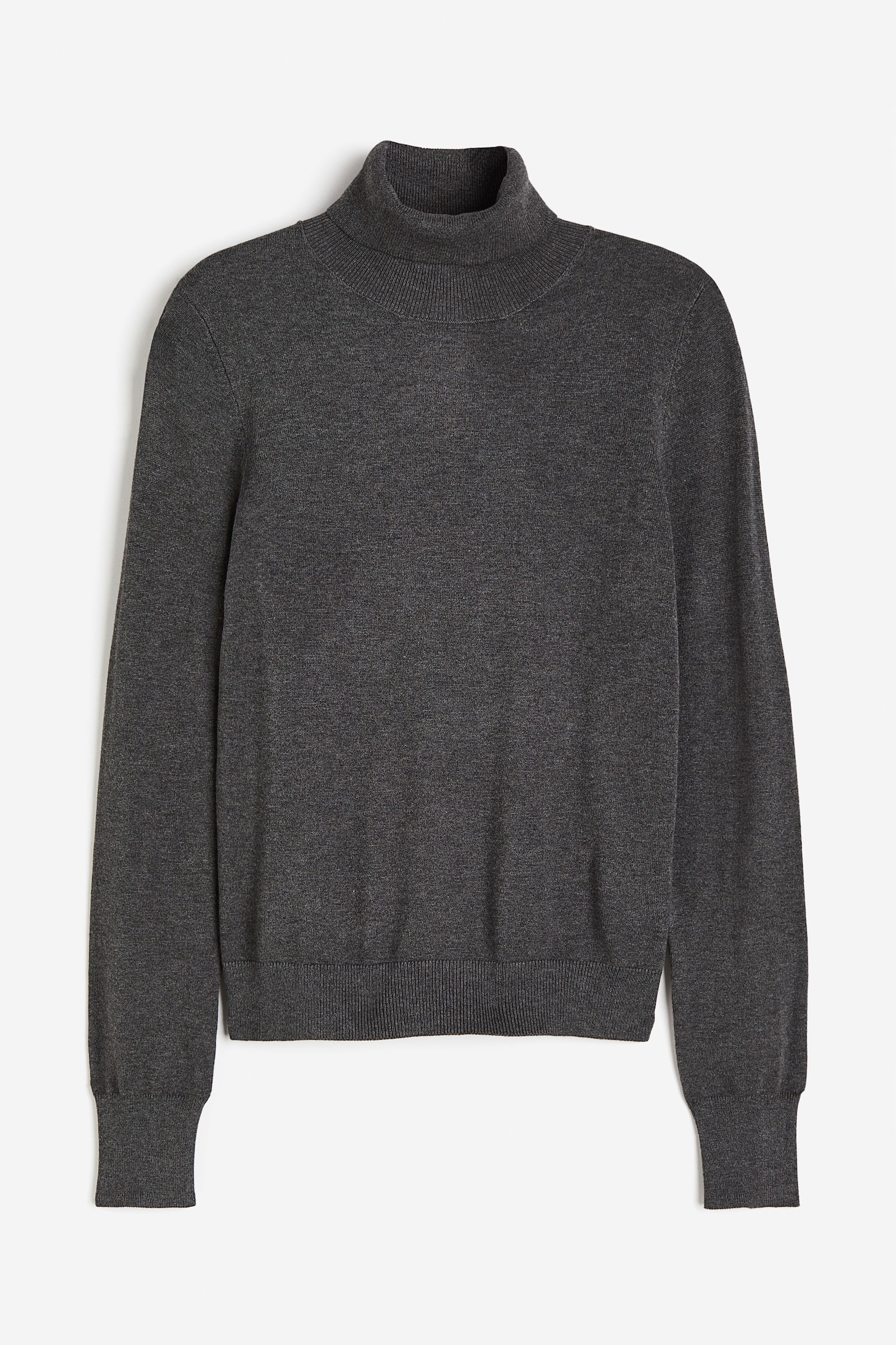 Turtleneck Sweater - Dark grey marle/Black/Beige marle - 2