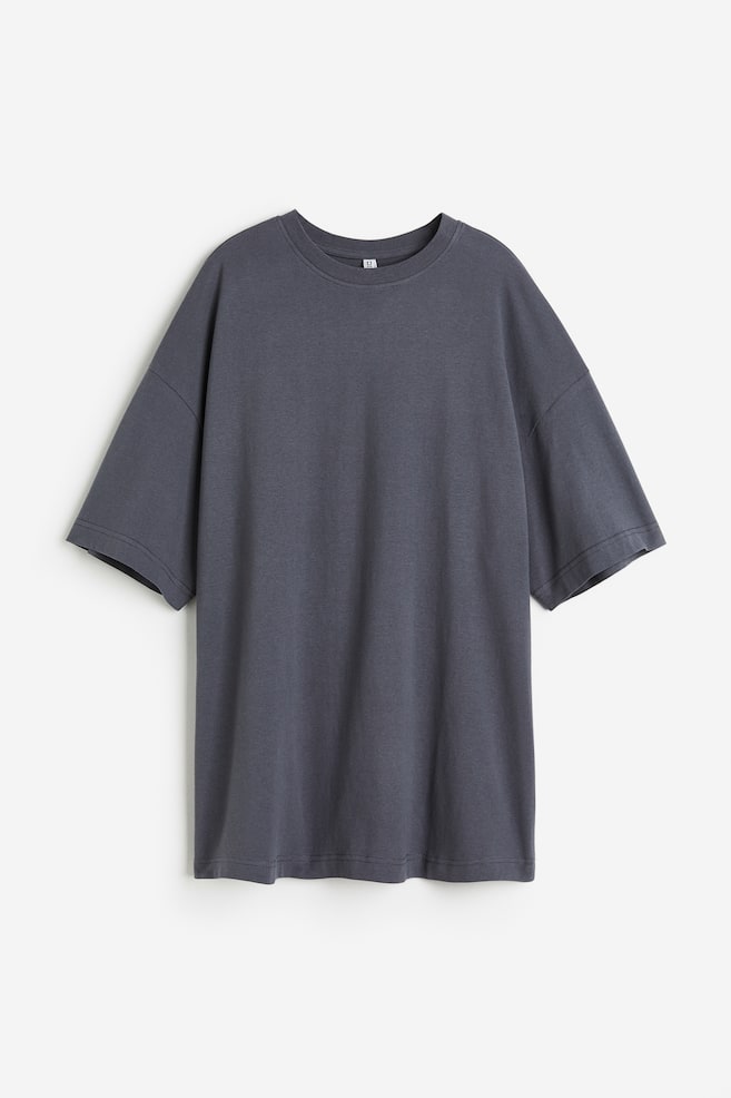 Oversized T-shirt - Mørk grå/Hvit/Sort - 2