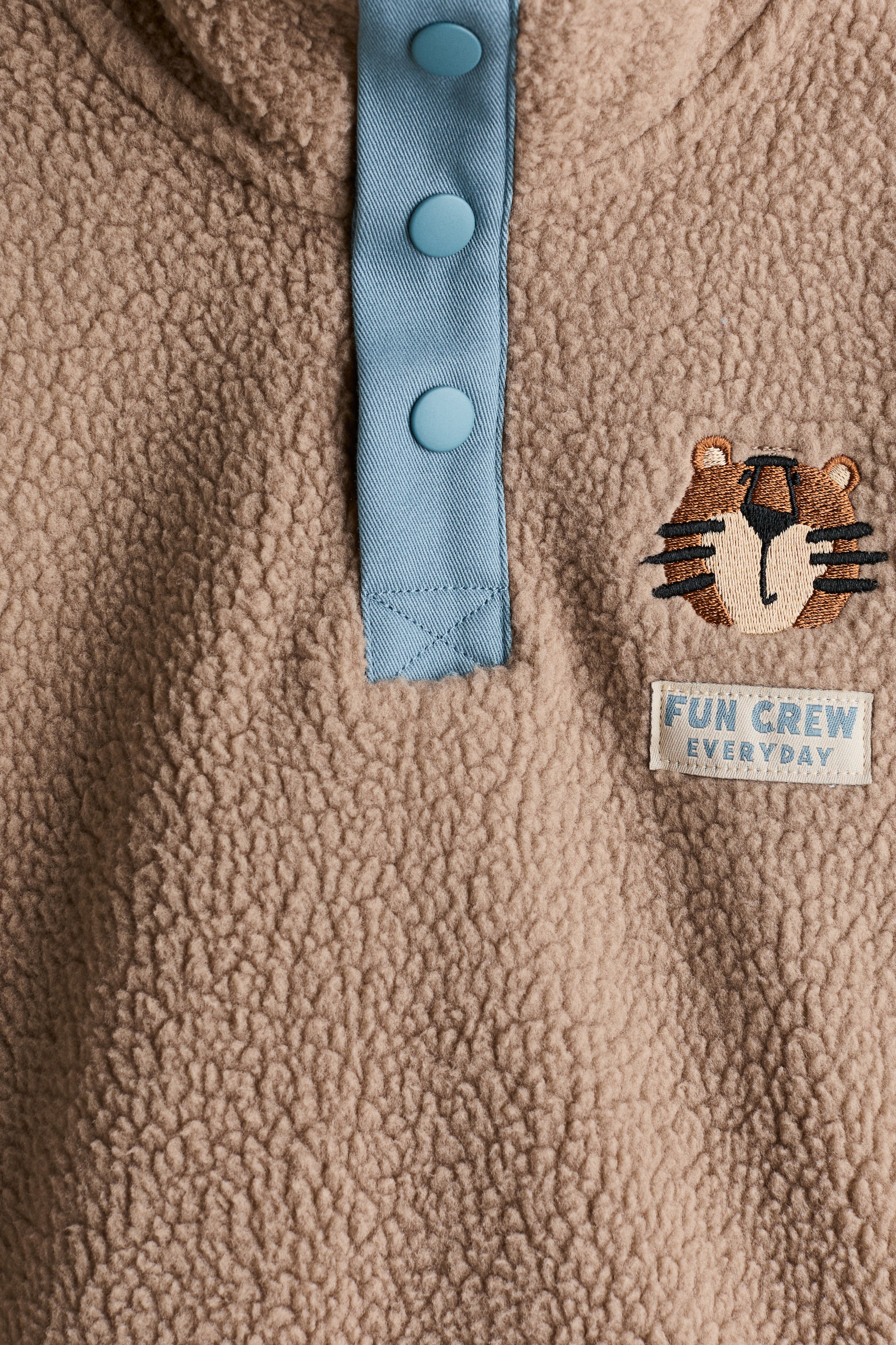 Teddy Fleece Sweatshirt with Collar