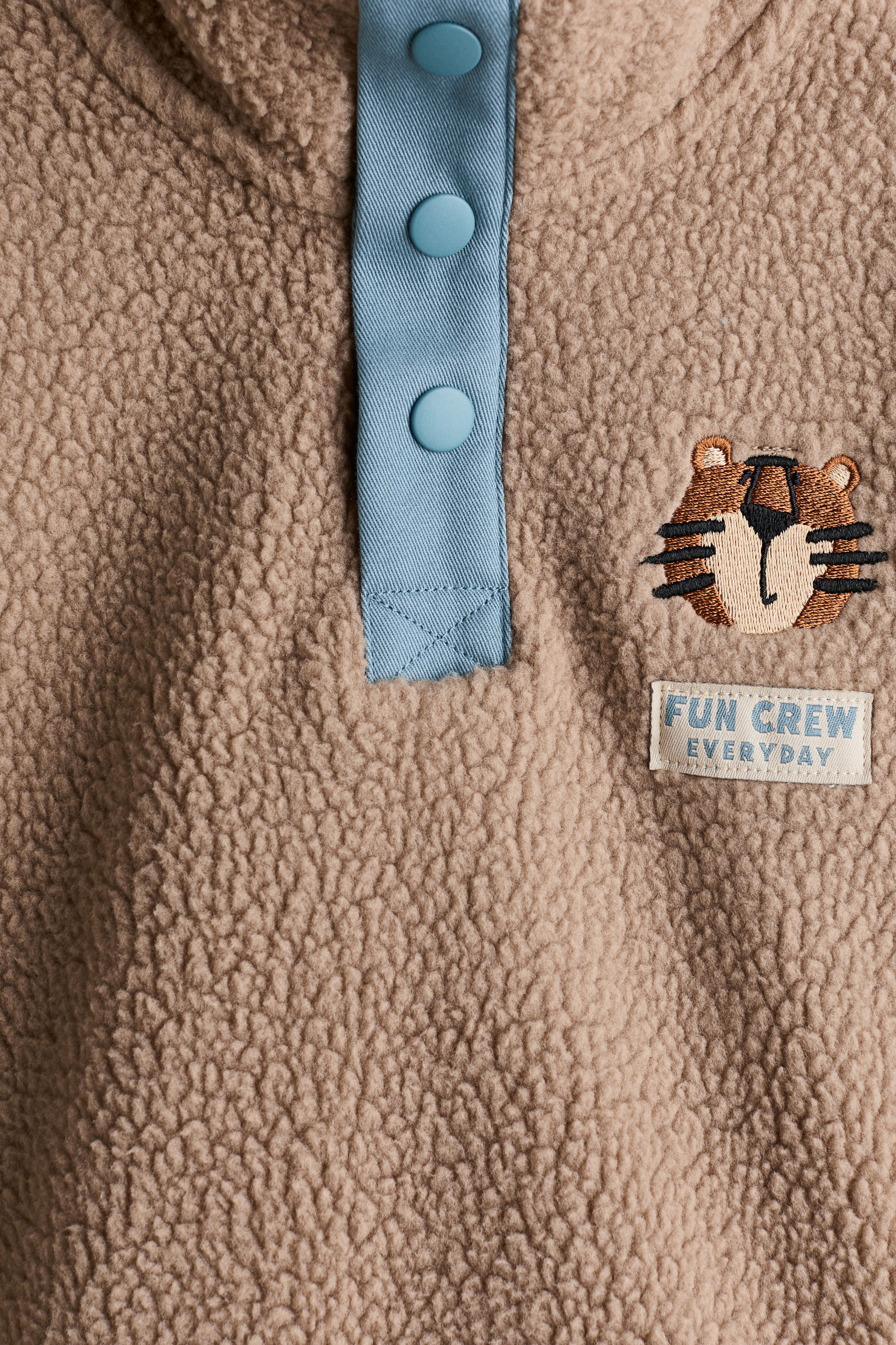 Teddy Fleece Sweatshirt with Collar