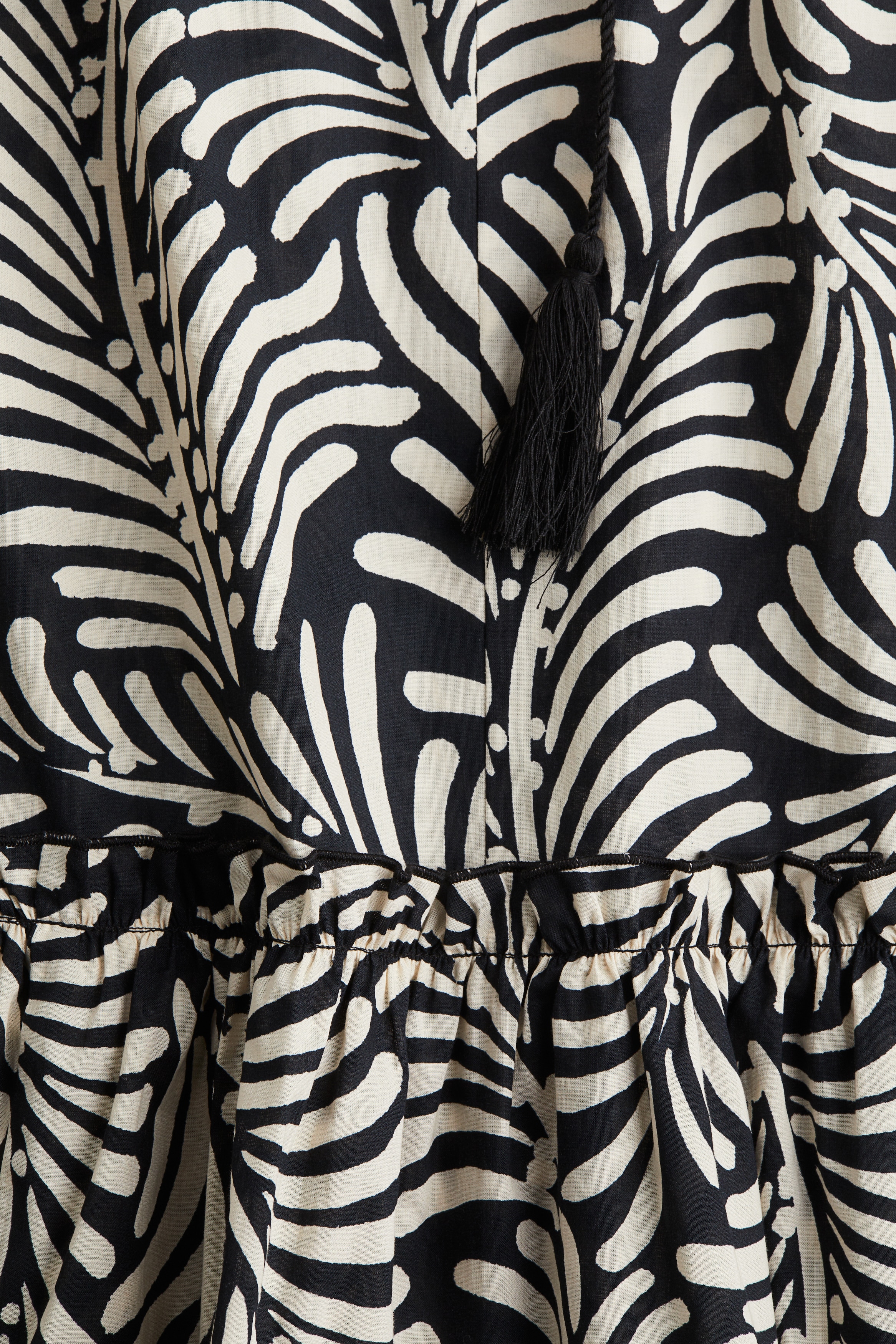 Flounced tie-belt dress