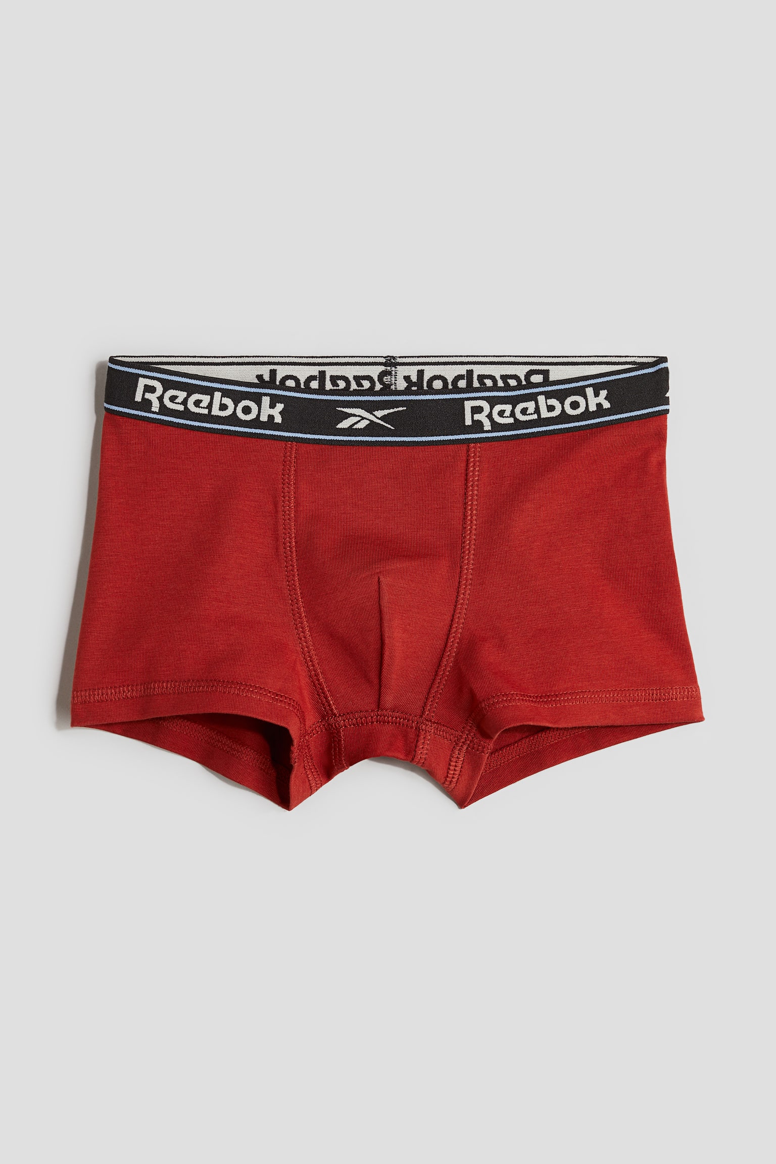 3-pack text-motif trunks - Light blue/Dark red - 3