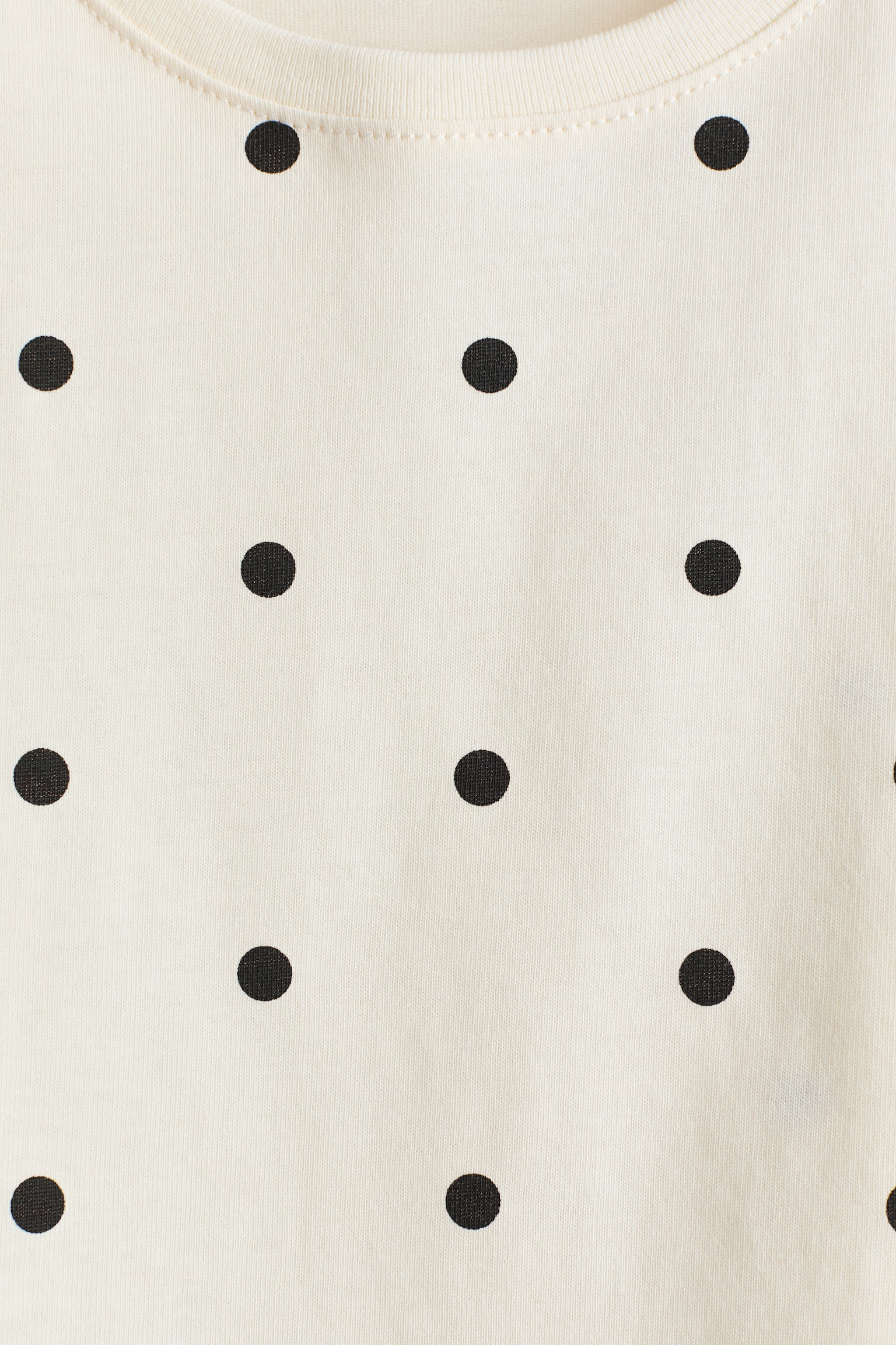 Flutter-sleeved top - Cream/Spotted/Light beige/Leopard print/White - 2