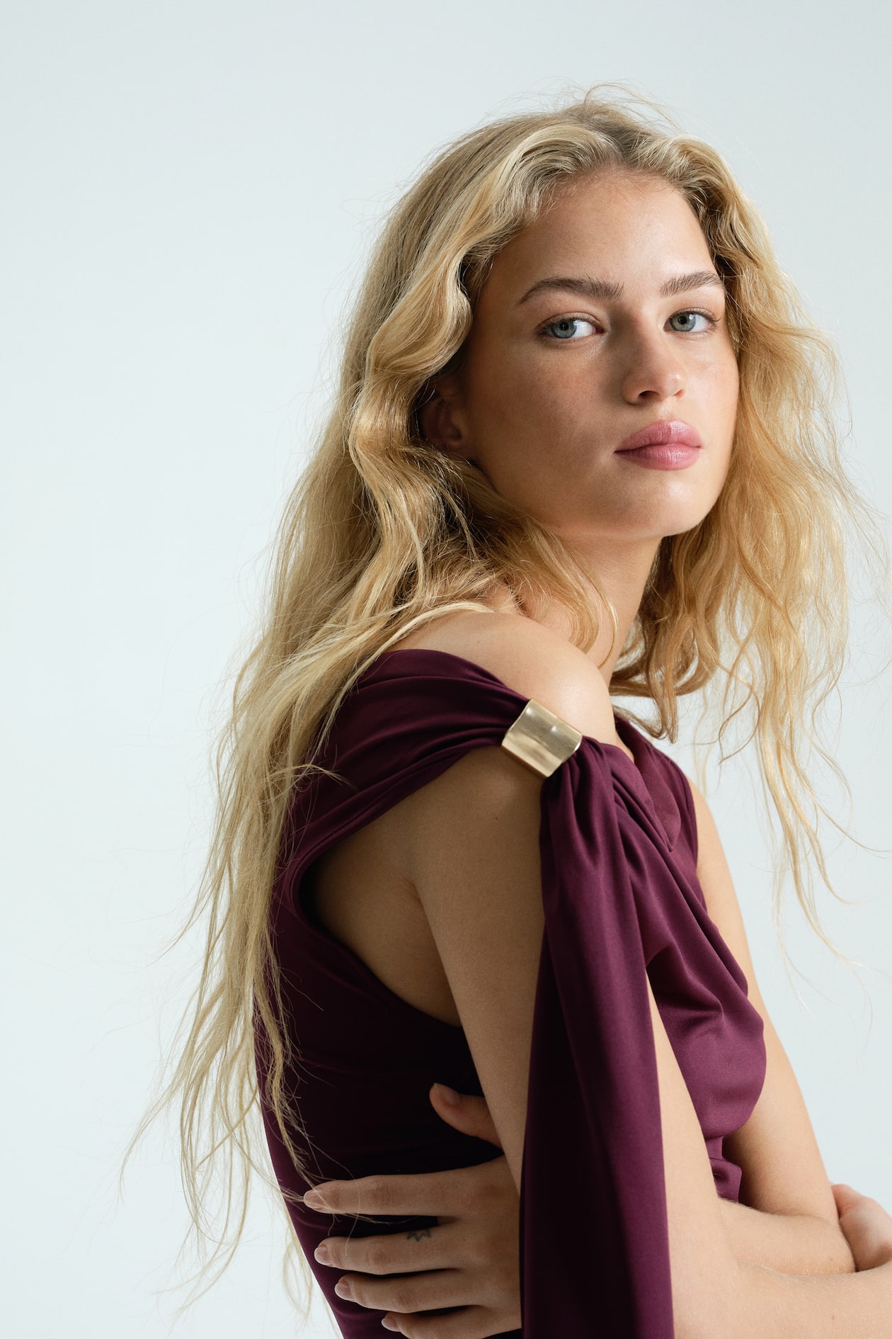 Draped One-Shoulder Dress - image 2
