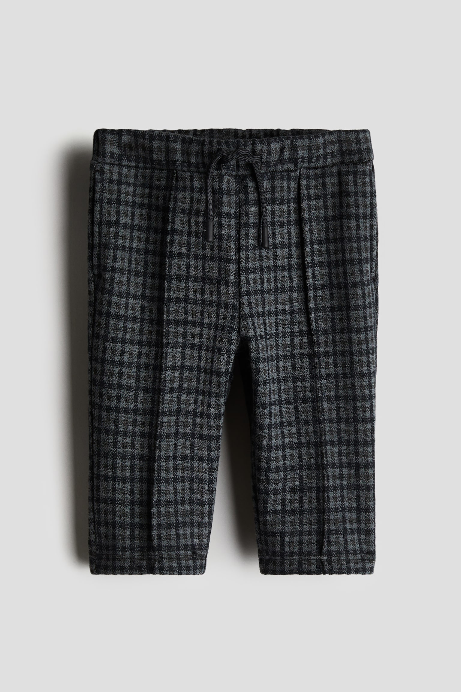 Crease-leg joggers - Grey/Checked/Beige/Navy blue - 1