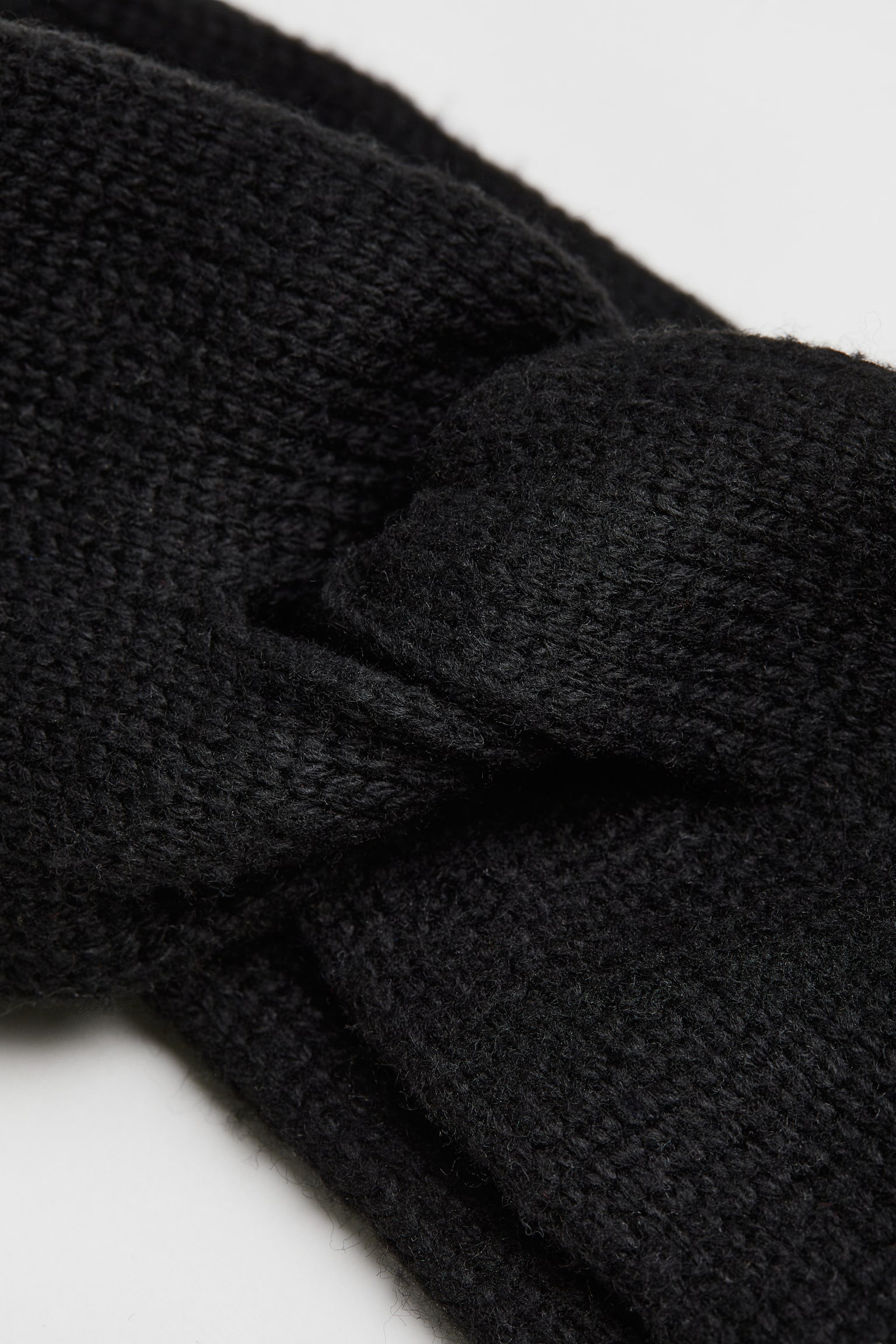 Knit Headband - Black/Light beige/Cream - 2