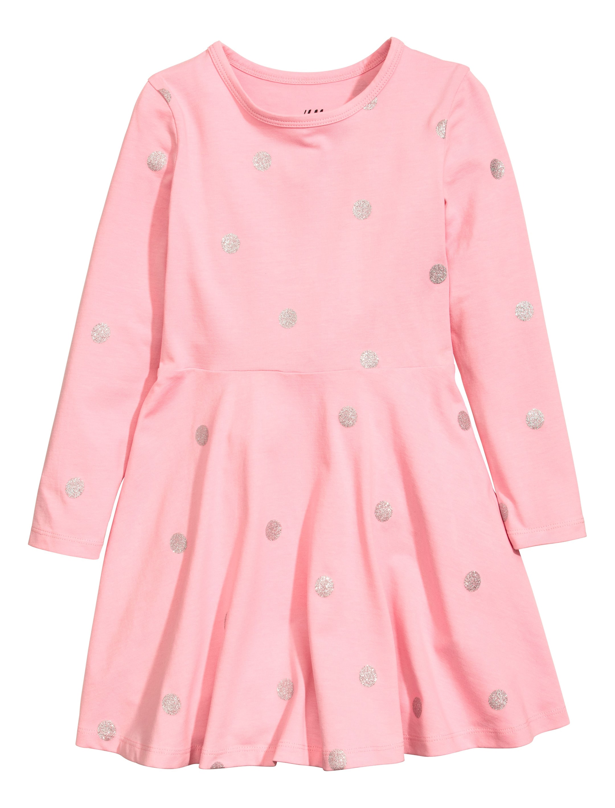 Zobacz większy obraz: Dżersejowa sukienka - Jasnoróżowy/Kropki - Dziecko | H&M PL 1