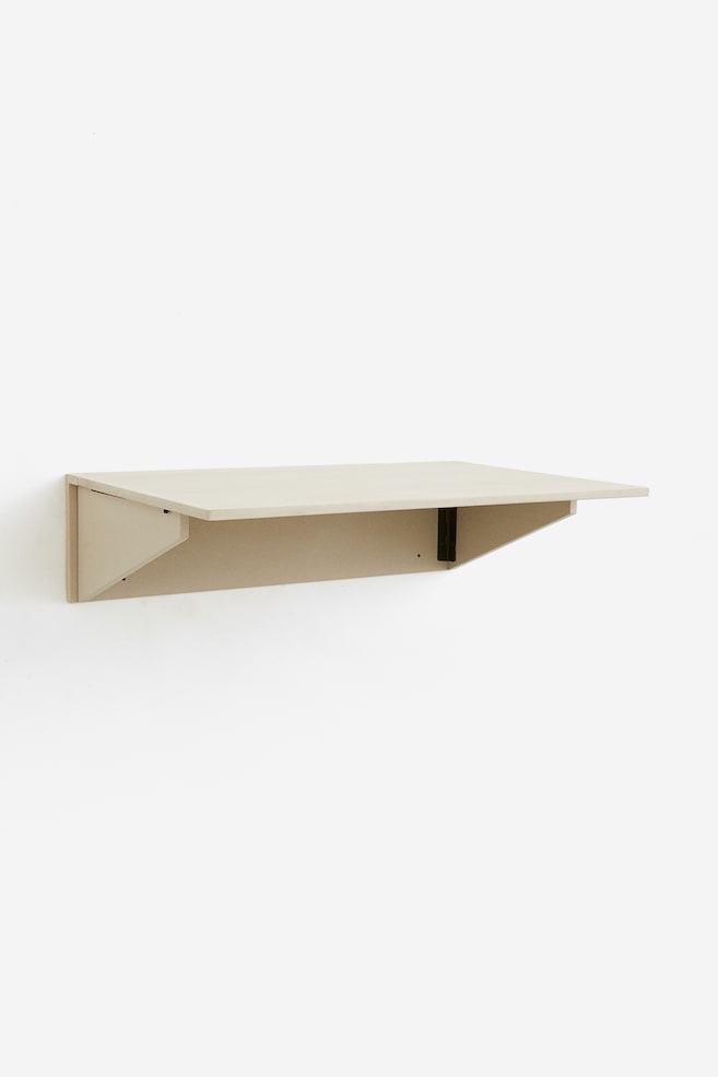 Wall-hanging desk - Light beige/Brown - 1