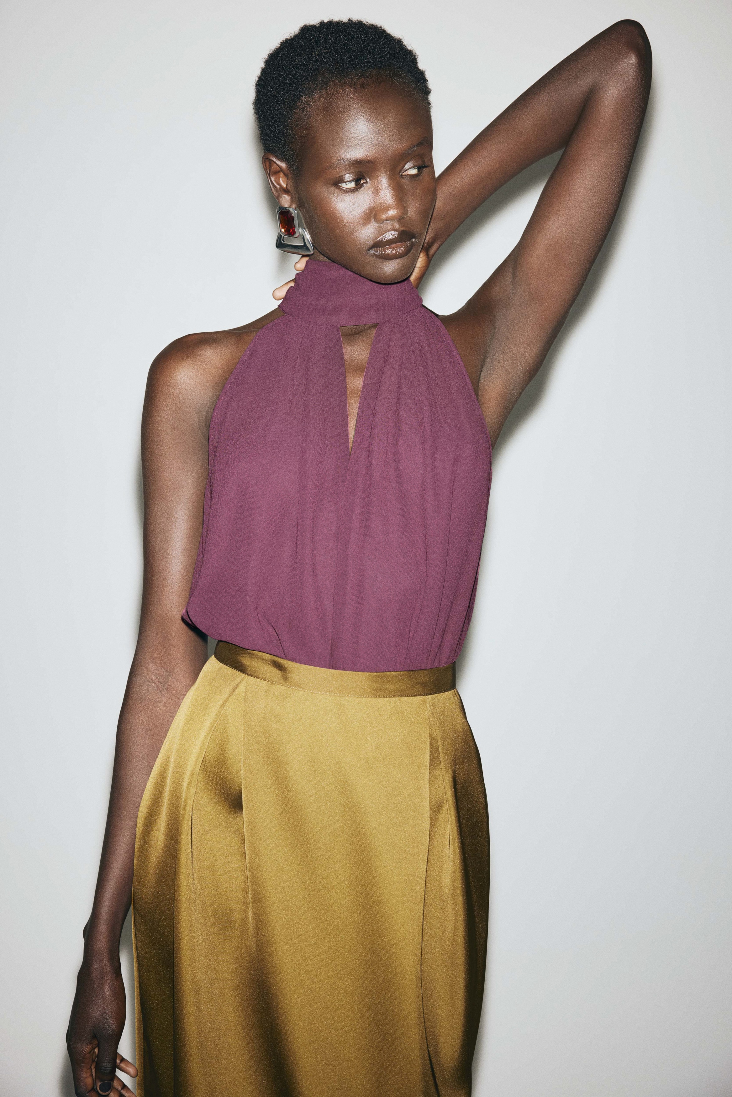 H & M - スカーフカラートップス - ピンク H & M - スカーフカラートップス - ピンク