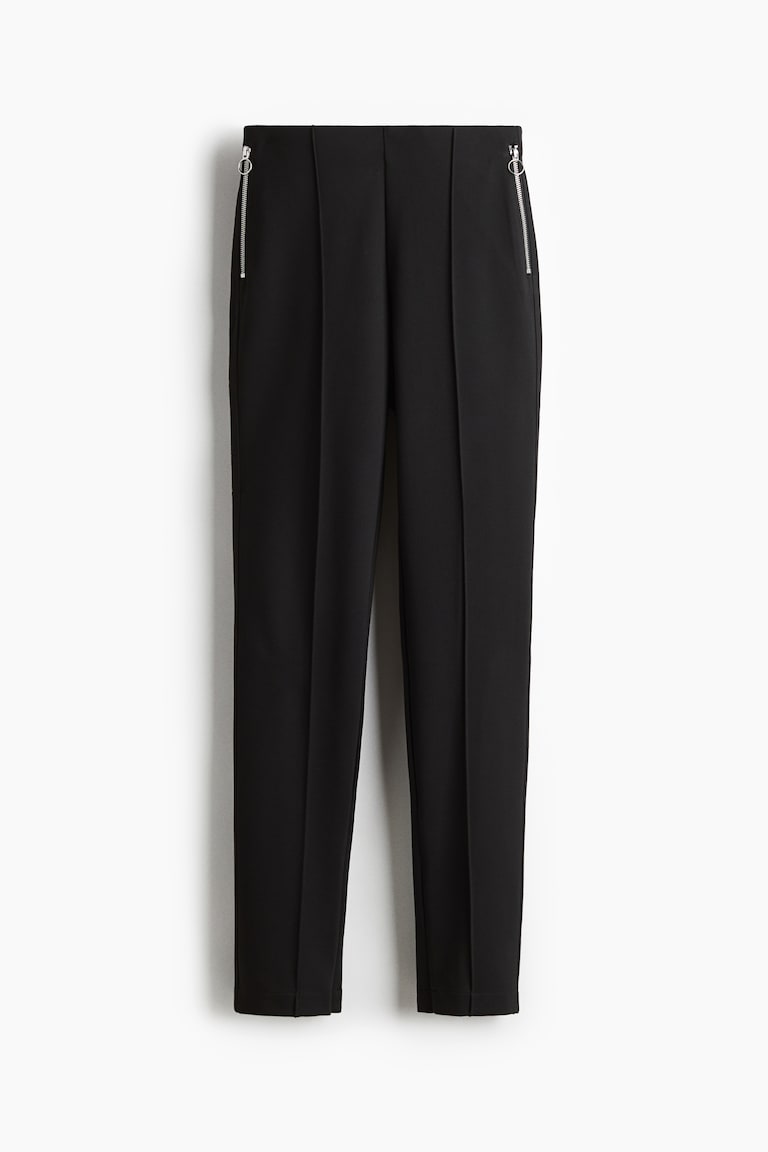 Pantalone od interlok žerseja sa rajsferšlusima