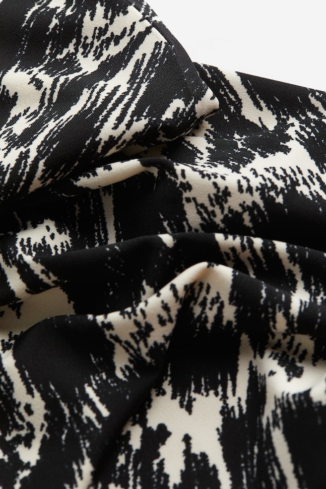 Gathered bodycon dress - Black/Patterned/Black/Zebra print/Black/Light beige/Striped/dc - 5