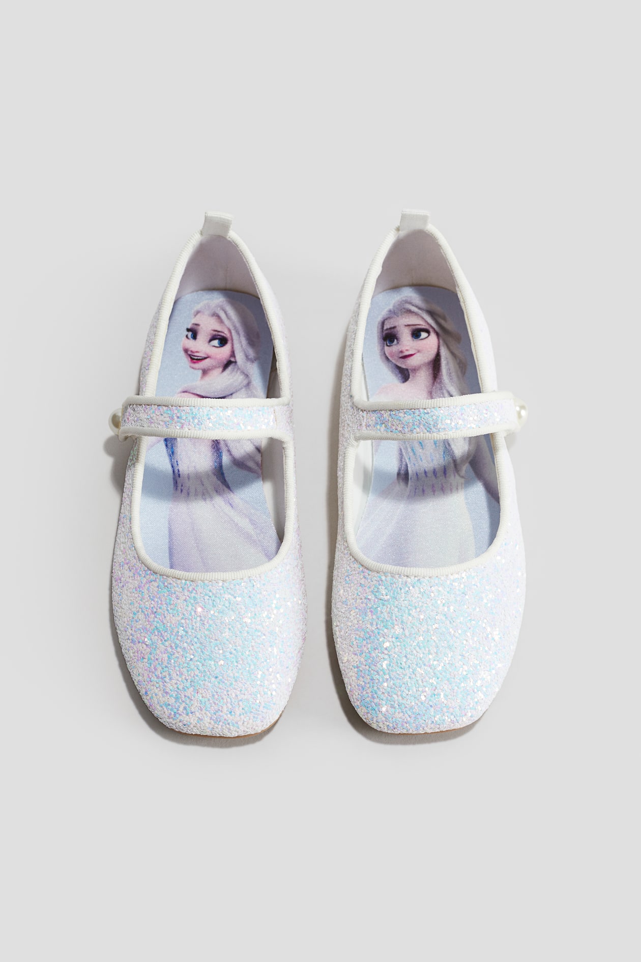 Hakken Elsa Schoenen H&m Glitterende Mary Janes Lichtblauw