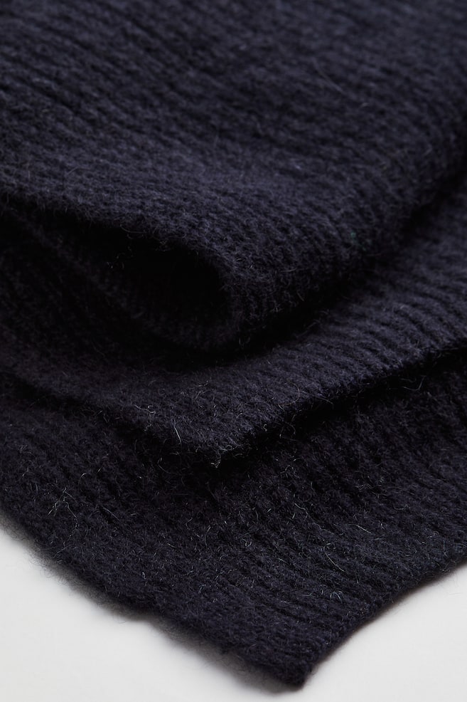 Ribbed cashmere scarf - Dark blue/Black/Grey marl/Beige - 2