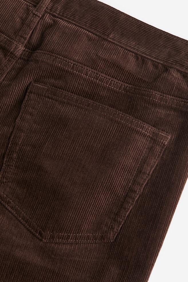 Slim Fit Corduroy trousers - Dark beige/Black - 7