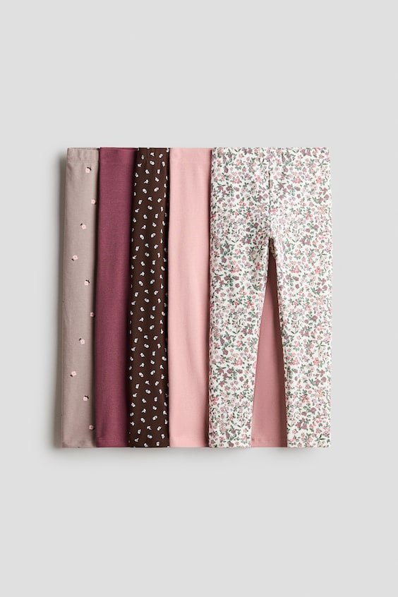 Детские леггинсы H&M 5-Pack Cotton Leggings