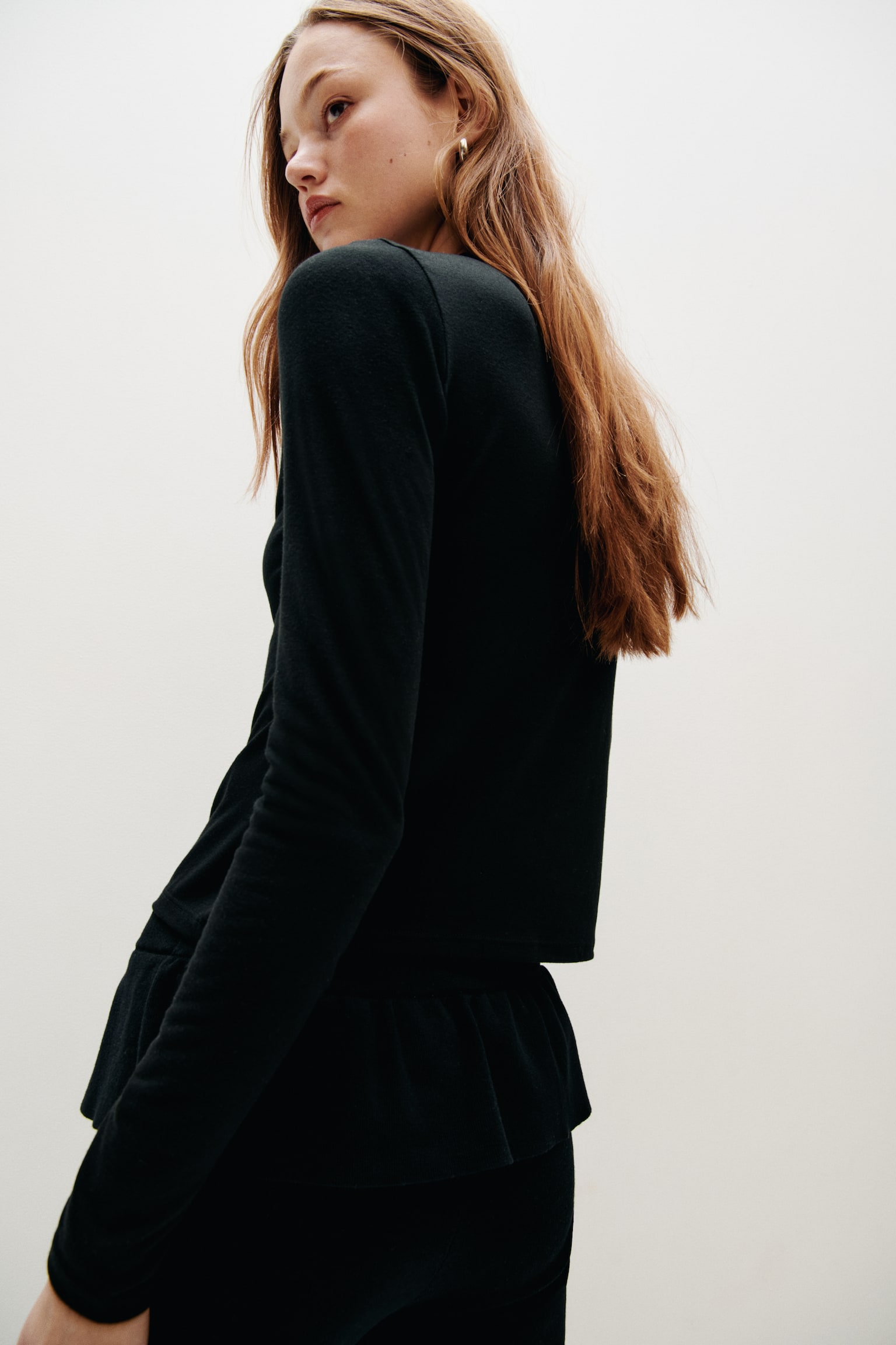 Jersey cardigan - Black/Dark brown/Dark grey marl - 3