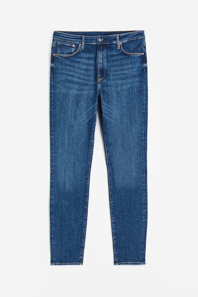 H&M+ Shaping High Jeans - Dark denim blue/Dark denim blue/Black - 1