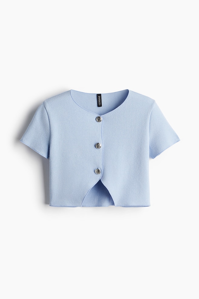 Gilet à manches courtes en jersey - Bleu clair - 1
