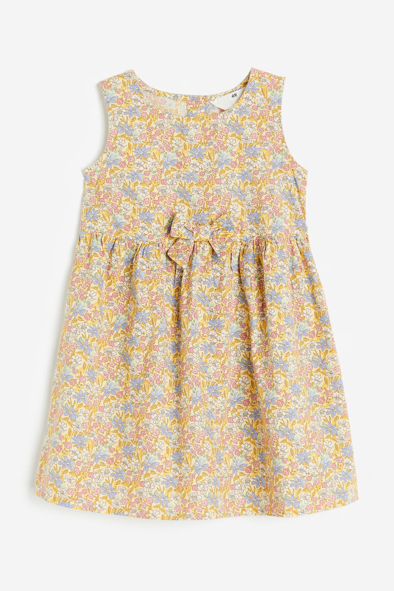 Cotton dress - Light yellow/Floral/Navy blue/Striped/Light blue/Flowers/Light green - 1